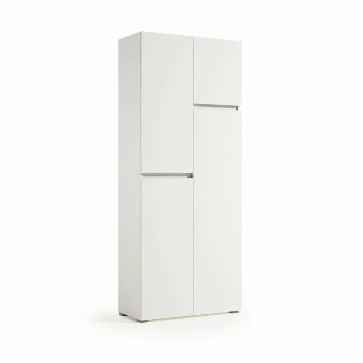 Trentiner Mobile portascope multiuso 195x80x37 cm color bianco con 4 ante e 6 scomparti interni