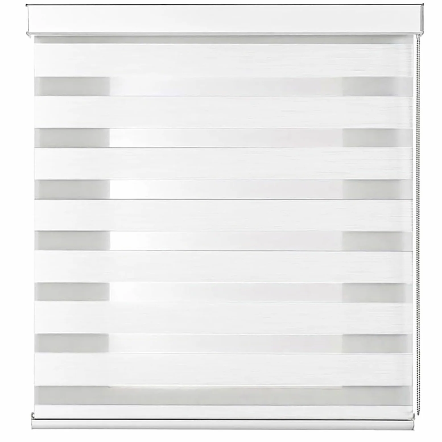 Tenda a Rullo per Interni Doppio Strato con Cassonetto e Catenella, Adatto a Finestra/Porta Finestra, Regolazione Luce e Privacy (Bianco001, 120x300)