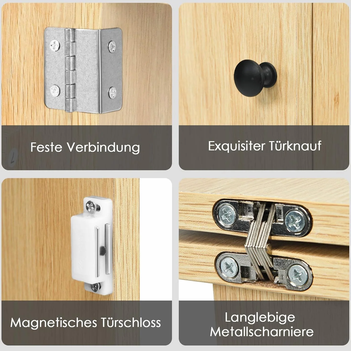 FANTASK Armadio da cucito pieghevole 2 in 1, tavolo da cucito in legno con 3 ripiani per bobine, armadietto per macchina da cucire per soggiorno, camera da letto e ufficio, beige