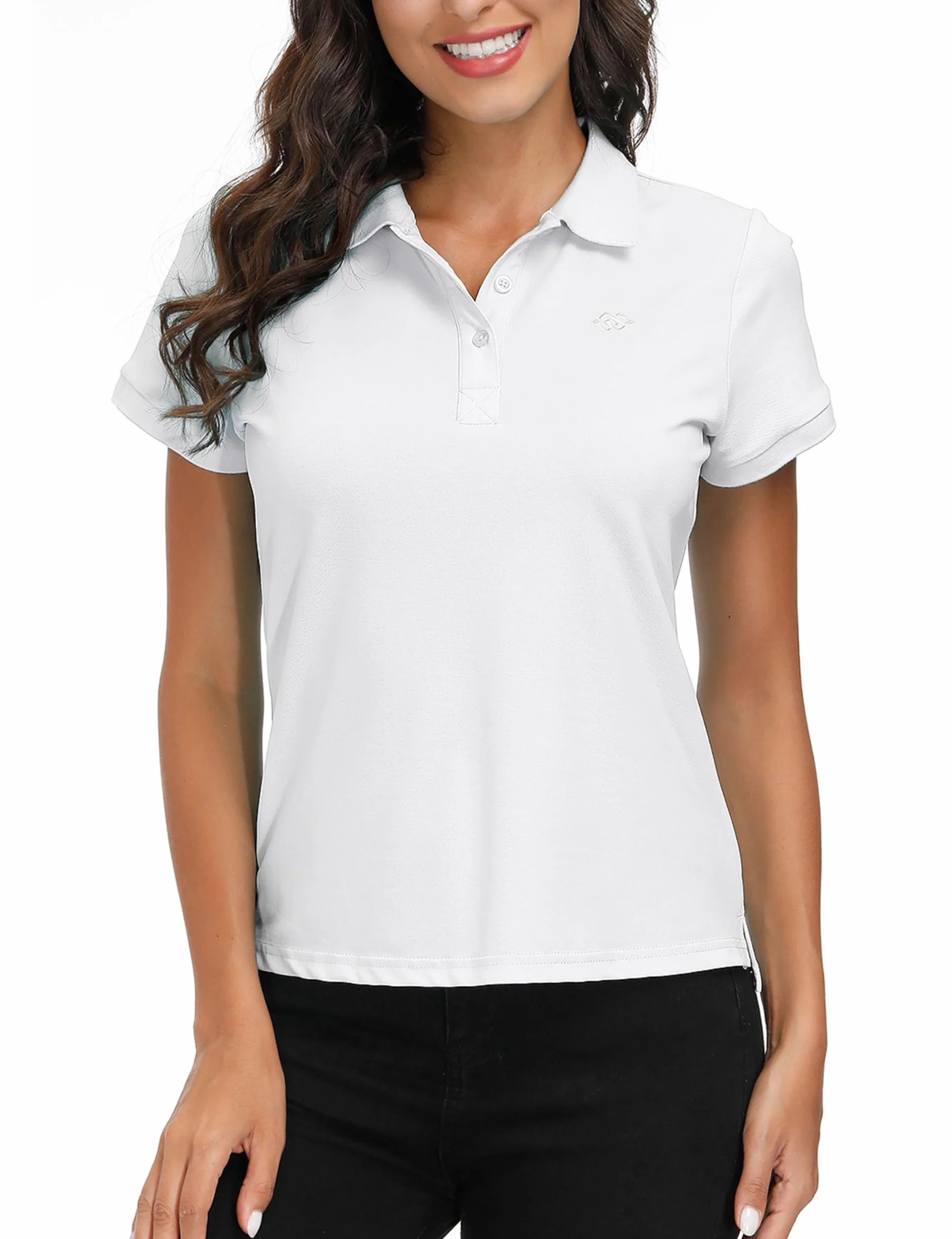 Polo Donna Manica Corta Golf Camicia Lavoro Sportiva Estate