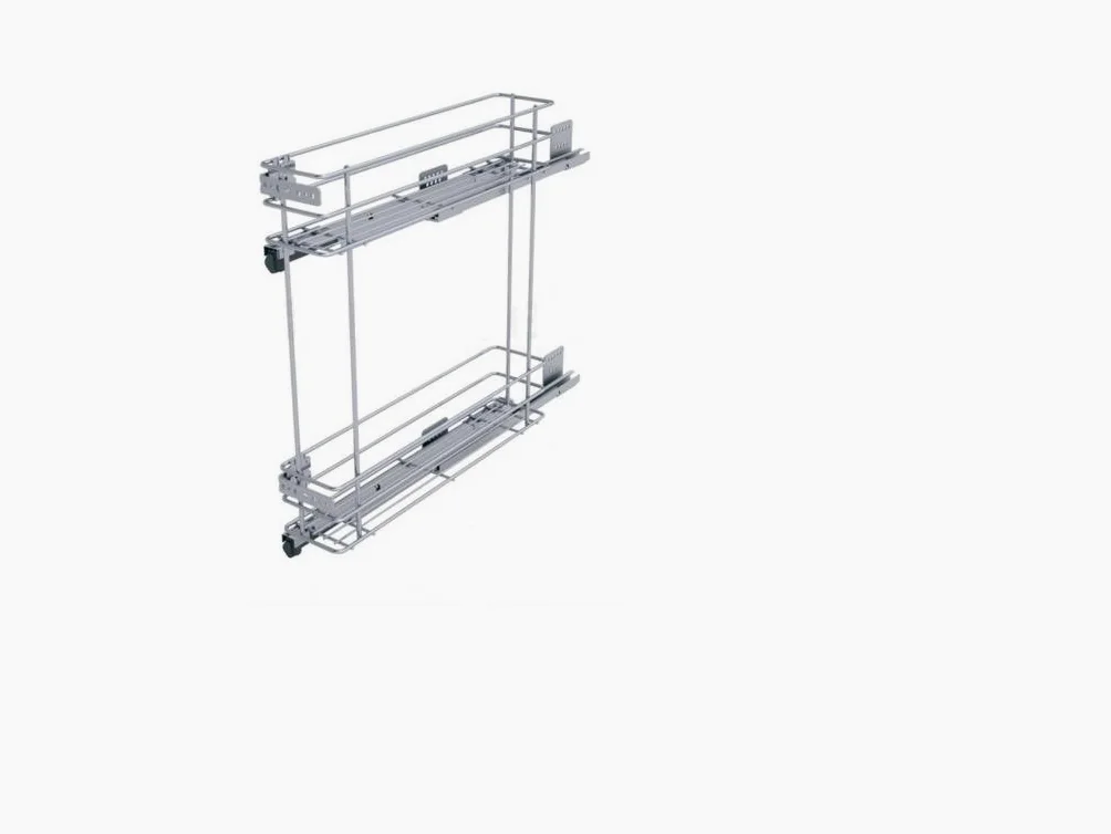 Sige Cestello Estraibile portabottiglie 15 cm Cromo, Chiusura Ammortizzata