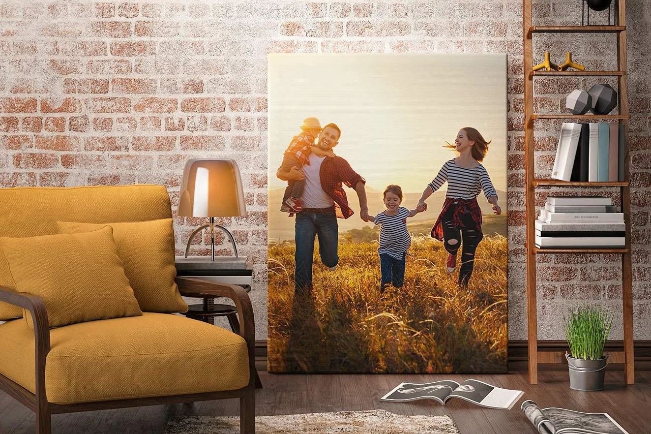 MuchoWow© Grande Tela Personalizzata con Foto 80x120 cm – Formato Verticale o Orizzontale – Decorazione Parete Camera e Bagno – Regalo Fotografico