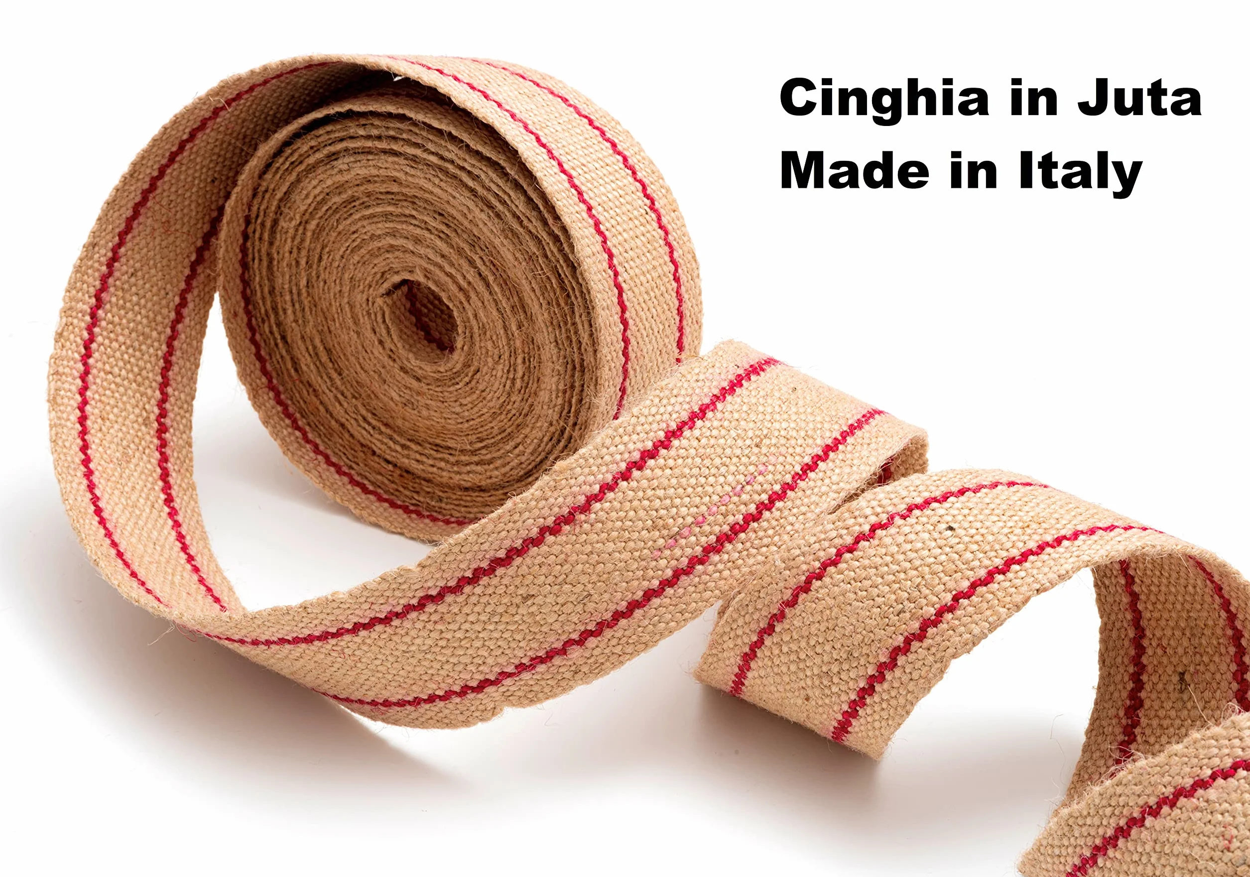 Cinghia in Juta Iuta 50 mm x 10 m Made in Italy – Corda Professionale per Fai da Te, Tappezzeria, Fissaggio Mobili