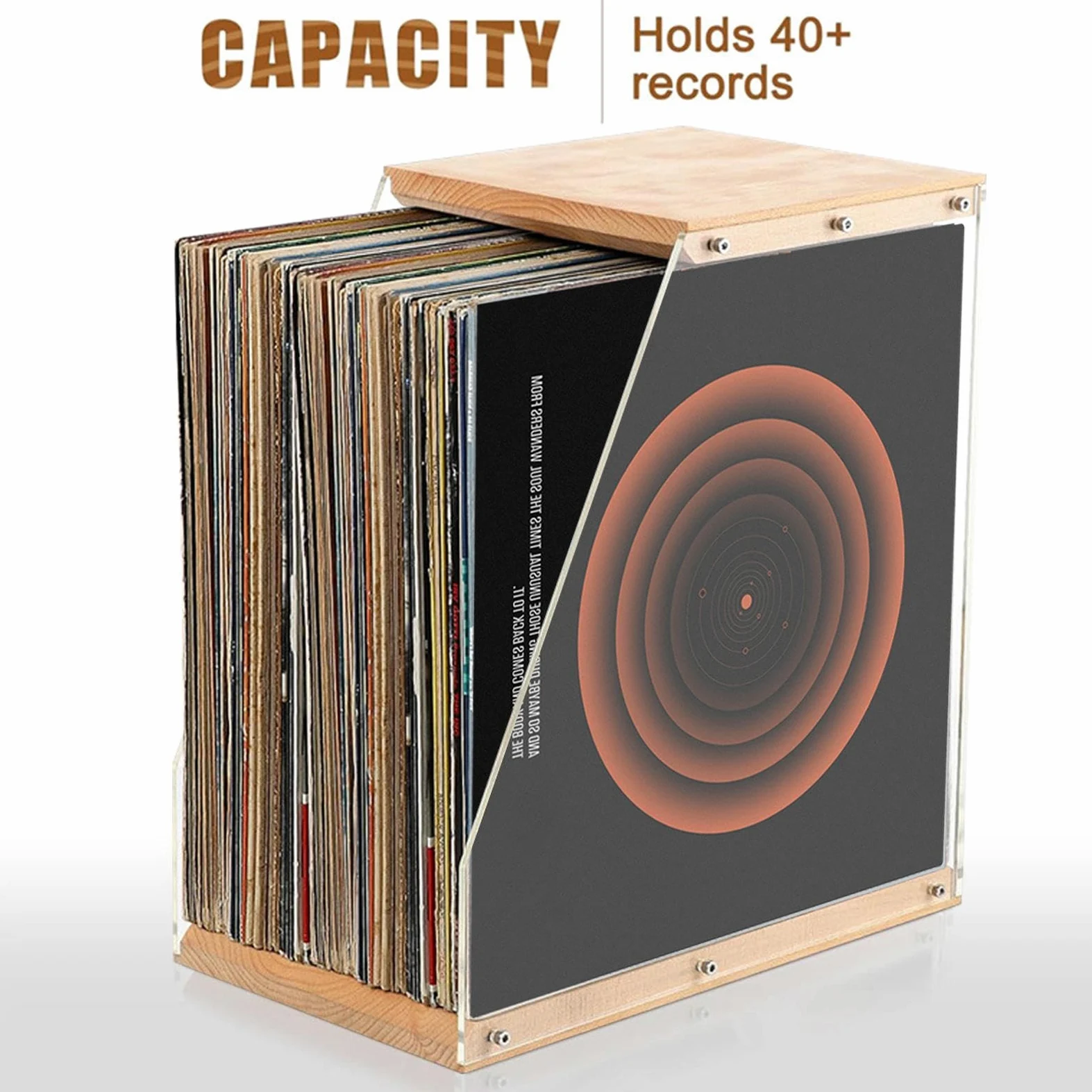 Porta Album Supporto Espositore per Vinili e Album | Supporto per Archiviazione ed Esposizione di Album e Vinili Per Libri Documenti Quaderni Giornali Camera da Home Theater