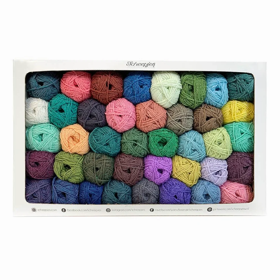 Scheepjes - Scheepjes Scrumptious Color Pack: tuffati nella creatività con 80 mini palle, 30 g ciascuna, che esplode con sfumature stimolanti