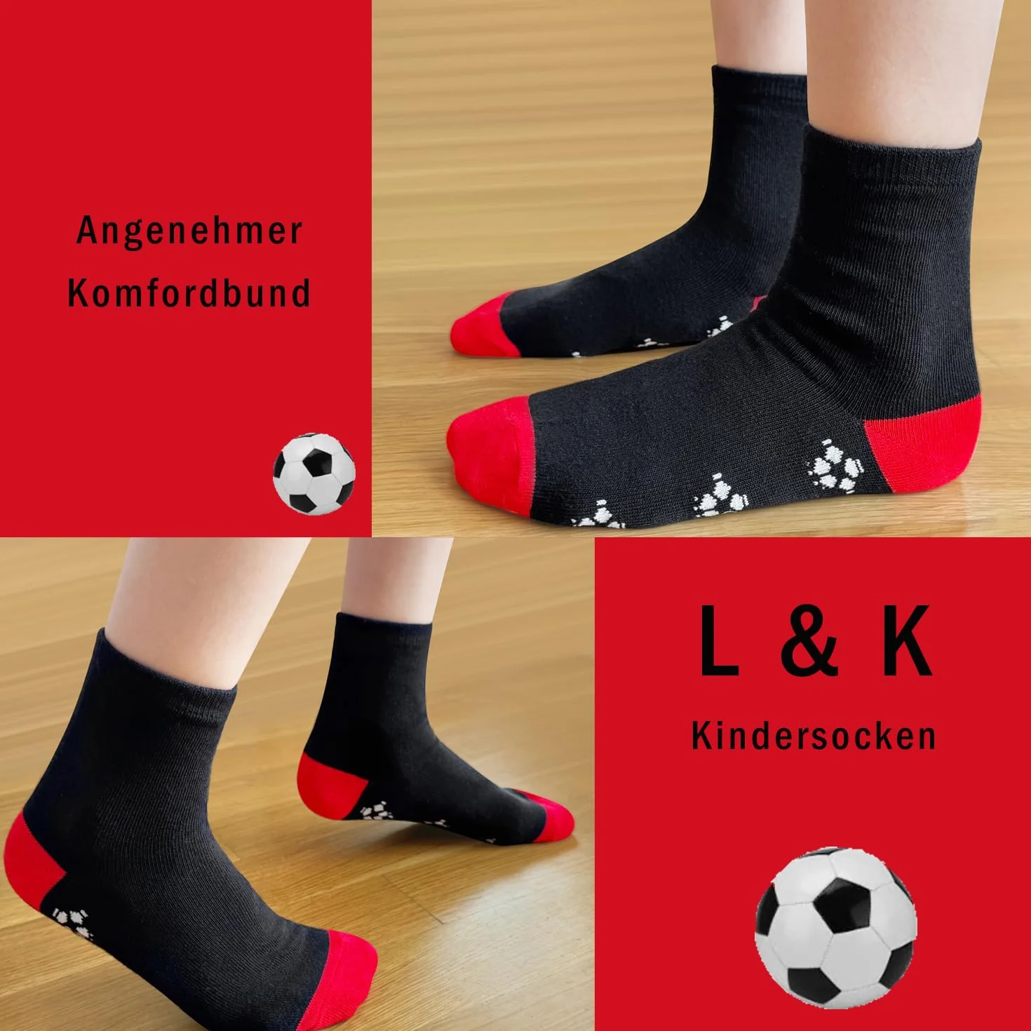 Libella 12 Paia di calzini per Bambini ragazzi e ragazze calzini sportivi calzini invernali da calcio Cotone calzini Amaretti alla moda colorato 2889VA
