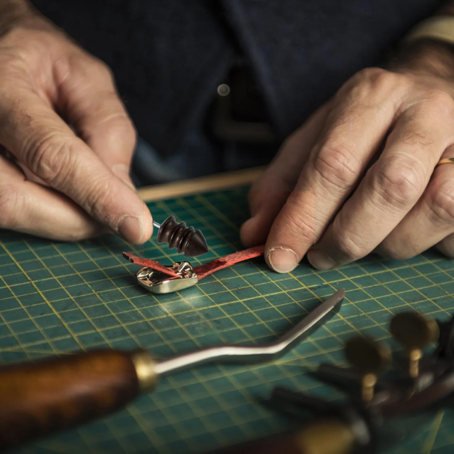 2 pezzi Punte per Lucidare la Pelle per Utensili Rotanti, 2 Stili Punte Lucidare la Pelle Strumento per Lucidare i Bordi Testa Lucidante Accessori per la Lavorazione Artigianale della Pelle