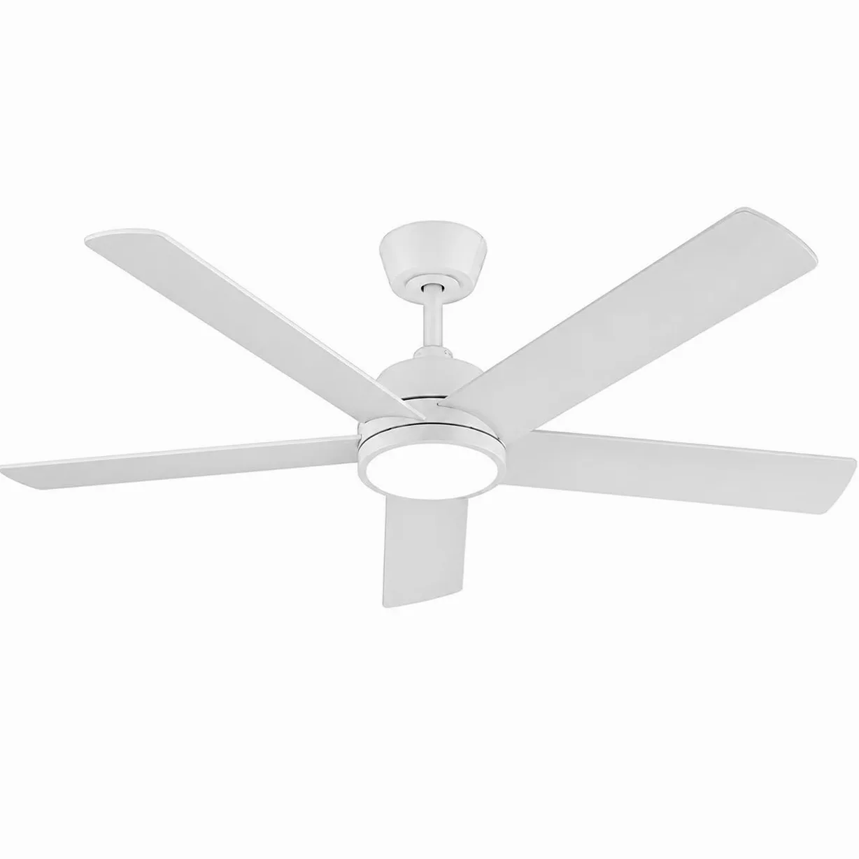 ON FREDO Ventilatore da Soffitto con Luce LED Regolabile, per Interno e Esterno, Motore Silenzioso e Telecomando - Bianco