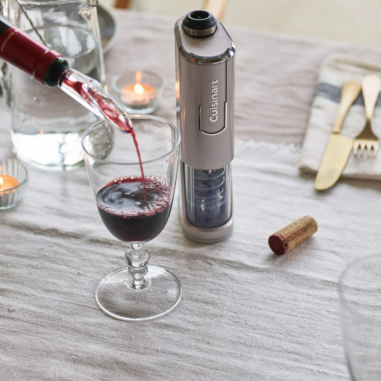 Cuisinart RWO100E Apri Vino Automatico Cordless Ricaricabile Sughero Naturale Sintetico