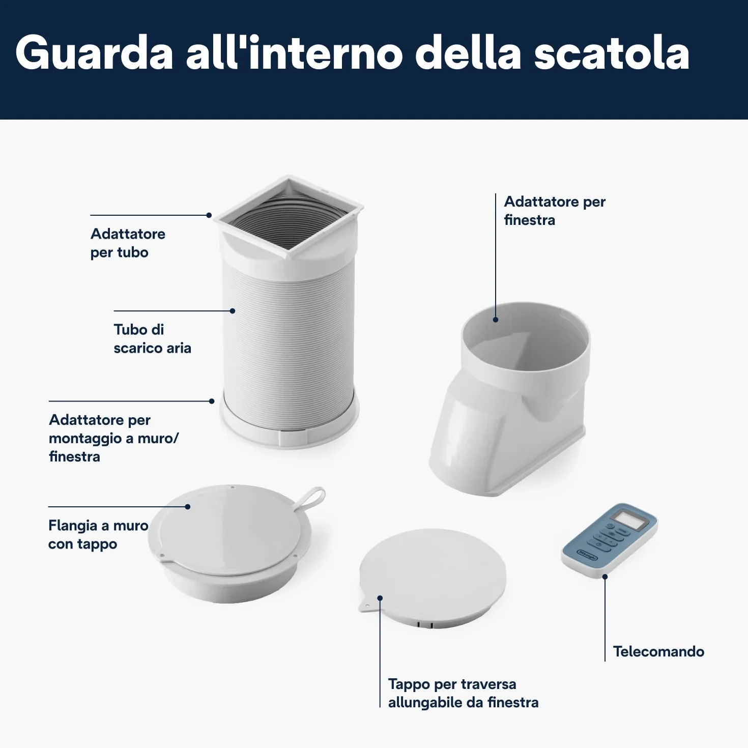 De'Longhi Pinguino Compact ES72 YOUNG, Condizionatore Portatile Silenzioso 8.300 BTU/h, 2.1 kW, 60m3, Gas R290, Funzione Deumidificatore, Timer 24 ore, Classe Energetica A, Bianco