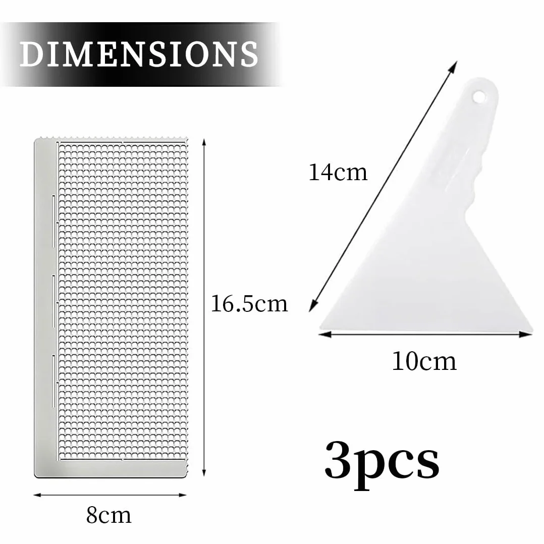 Righello 5D per Pittura con Diamanti a 50 Griglie, Acciaio Inox 31 cm 800 Fori
