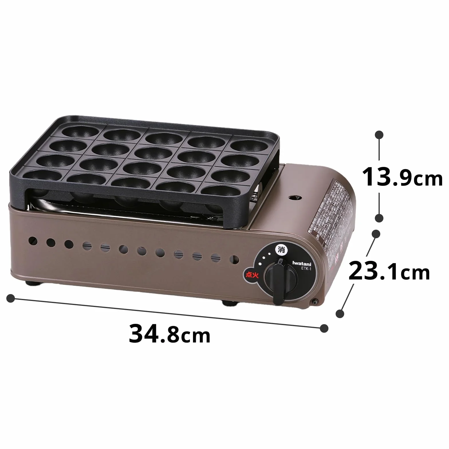Iwatani CB-ETK-1 Super ENTAKO Cassette gas takoyaki dispositivo