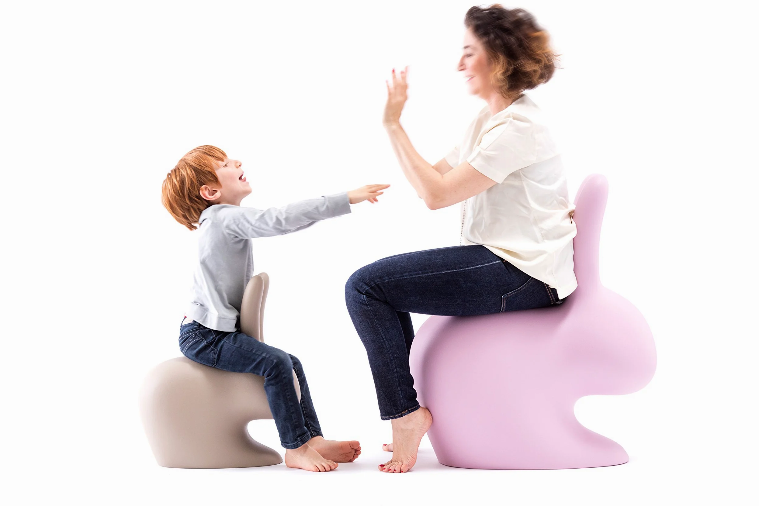 Qeeboo Rabbit Chair Baby by Stefano Giovannoni (Verde Balsamo)