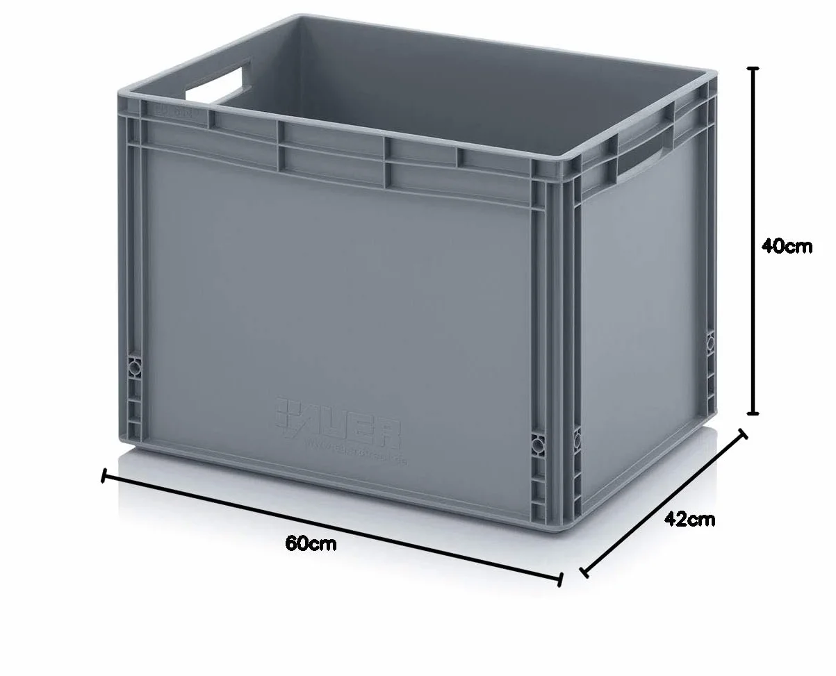 Auer Packaging Contenitore euro 60x40x42 cm 86 litri impilabile scatola di plastica