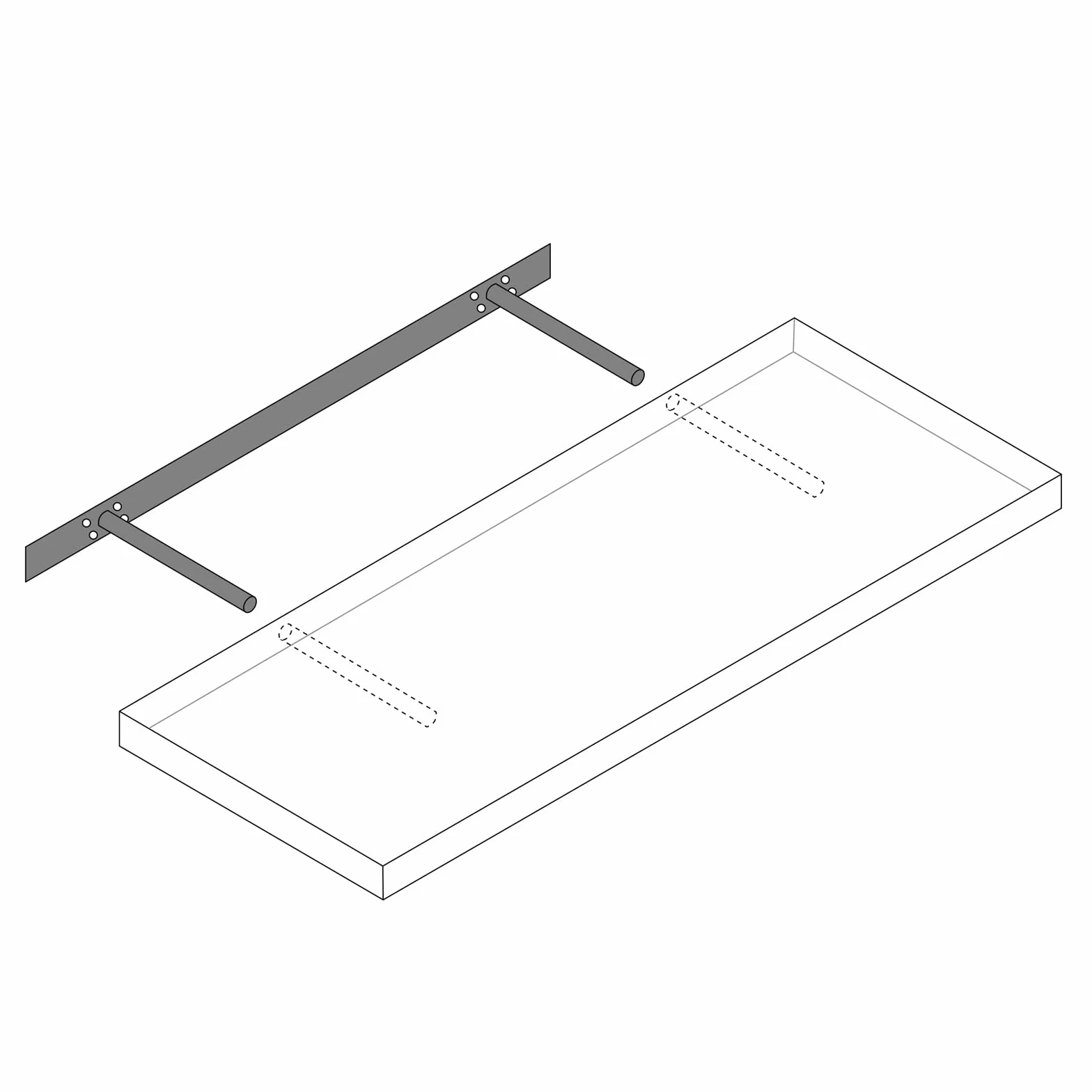 Casaria Mensola da Parete Legno 110cm Supporto Pensile 15kg Cucina Libreria Quercia Scura