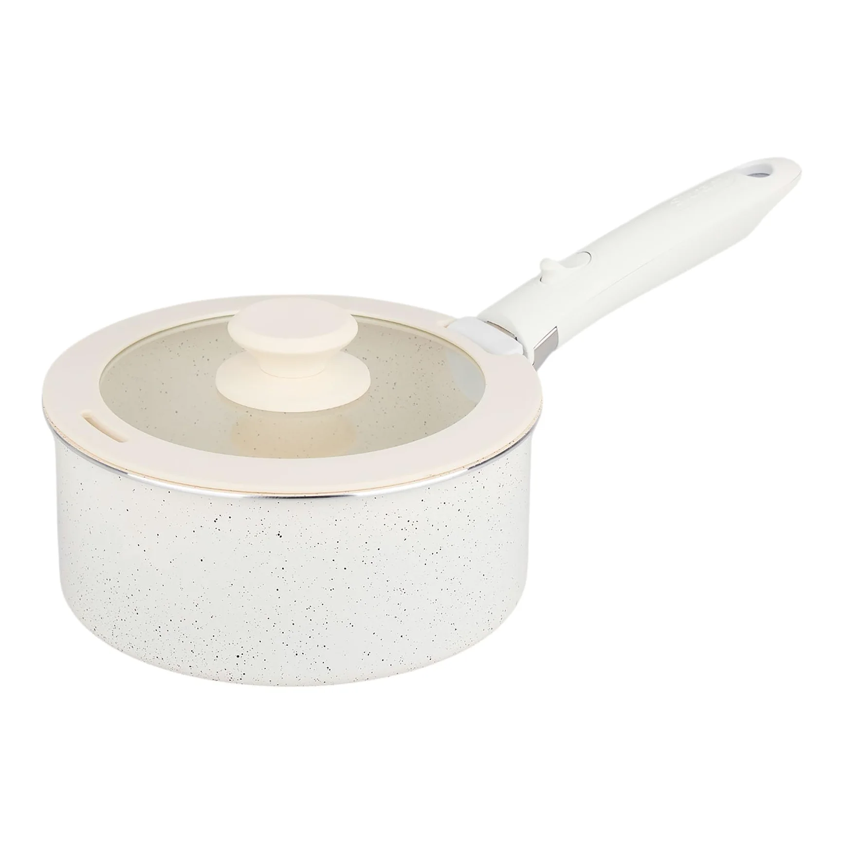 Sitram 716977 - Set di pentole in alluminio, 10 pezzi, colore: bianco, rivestimento ceramico sano senza PFAS, 2 padelle Ø20/28, 2 pentole Ø18/20, 1 padella Ø26 + 3 coperchi – tutti i piani cottura