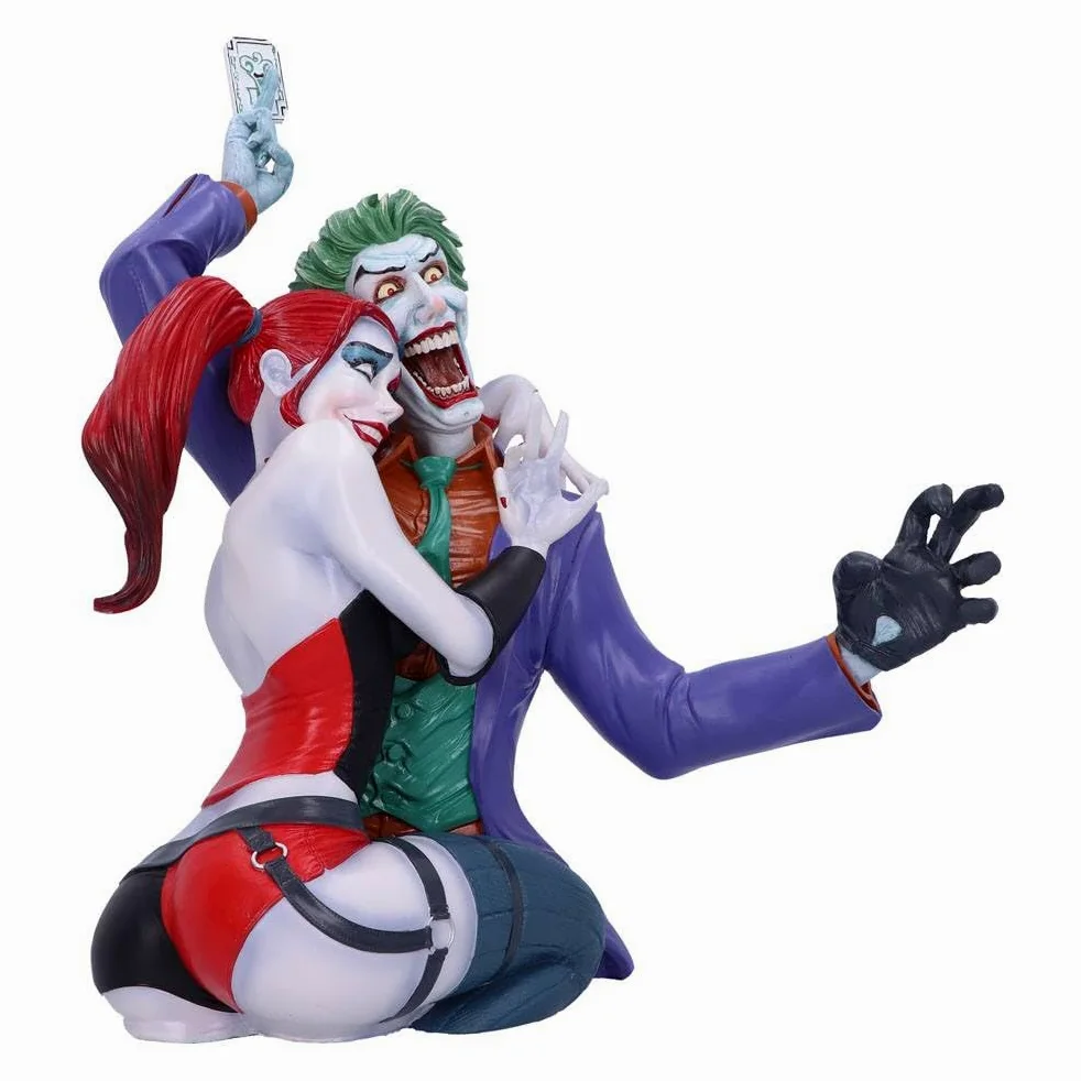 Nemesis Now Licenza Ufficiale The Joker e Harley Quinn Bust, Multicolore, 37,5 cm, 37.5cm