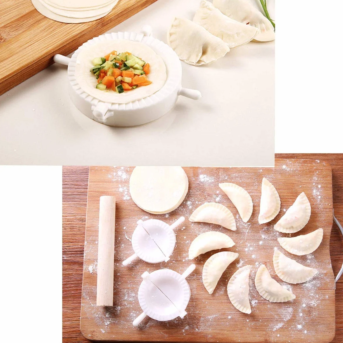 Voarge Stampo per Ravioli 3 Pezzi, Dough Press Pasticceria Utensili Mold Bianco