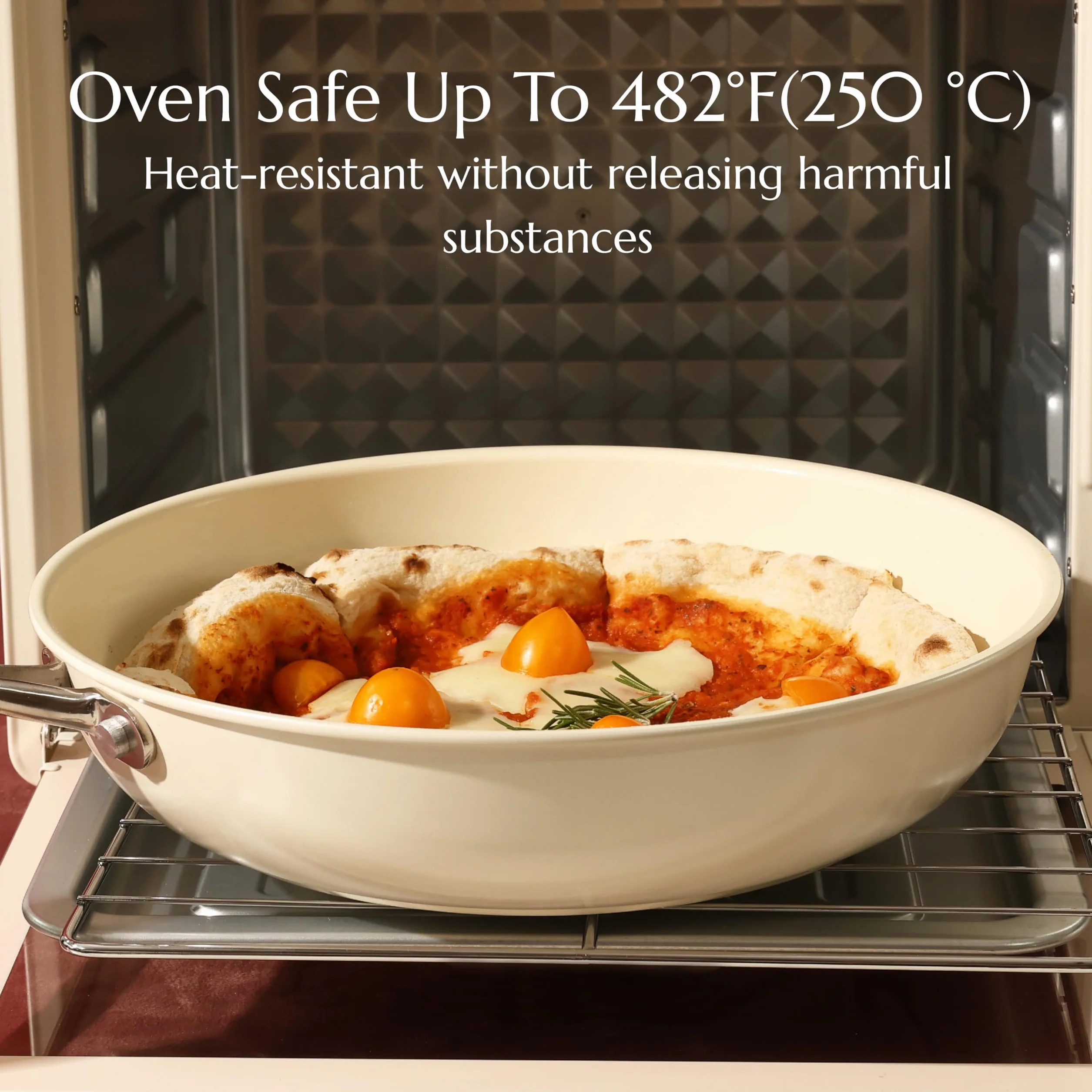UUKRAVE Set di padelle in ceramica a induzione, antiaderenti, 20, 24, 28 cm, per tutti i piani cottura, senza PTFE, senza PFAS, senza PFOA, adatte a induzione, per forno, lavabile in lavastoviglie