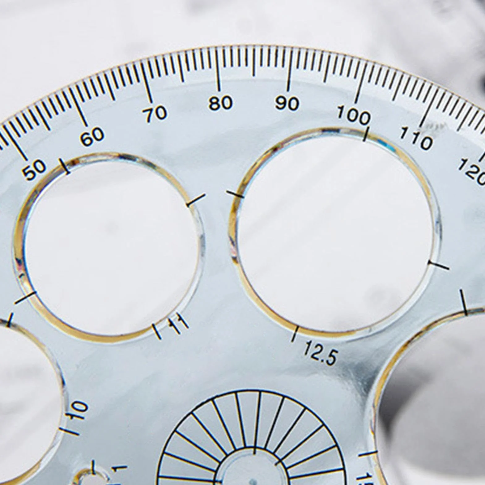Acrylic Geometry Ruler Round Drawing Templates Circles Tracer Drafting Tools