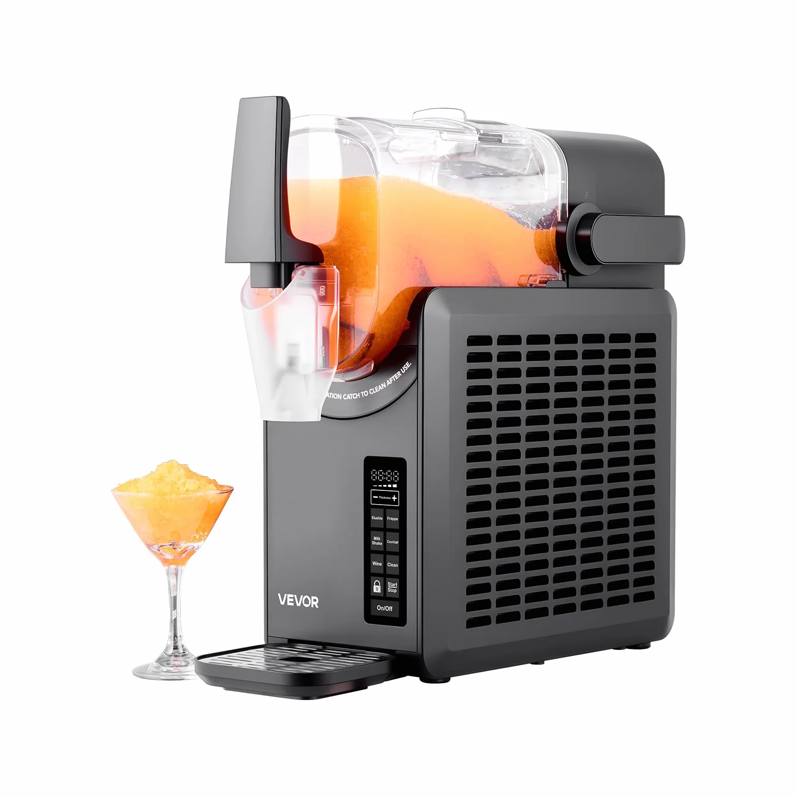VEVOR Macchina per Granita 2,6 L, 5 Programmi, Autopulizia, Bevande Ghiacciate, Frappé, Milkshake