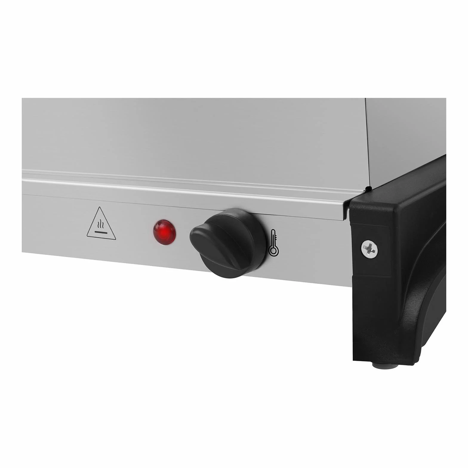 Royal Catering RCHP-400/3 Scaldavivande Elettrico Piano Caldo per Buffet (3 x 2 L, 400 W, 52,5 x 35,5 cm, Temperatura 45–85 °C, Acciaio Inox, Vetro Acrilico)