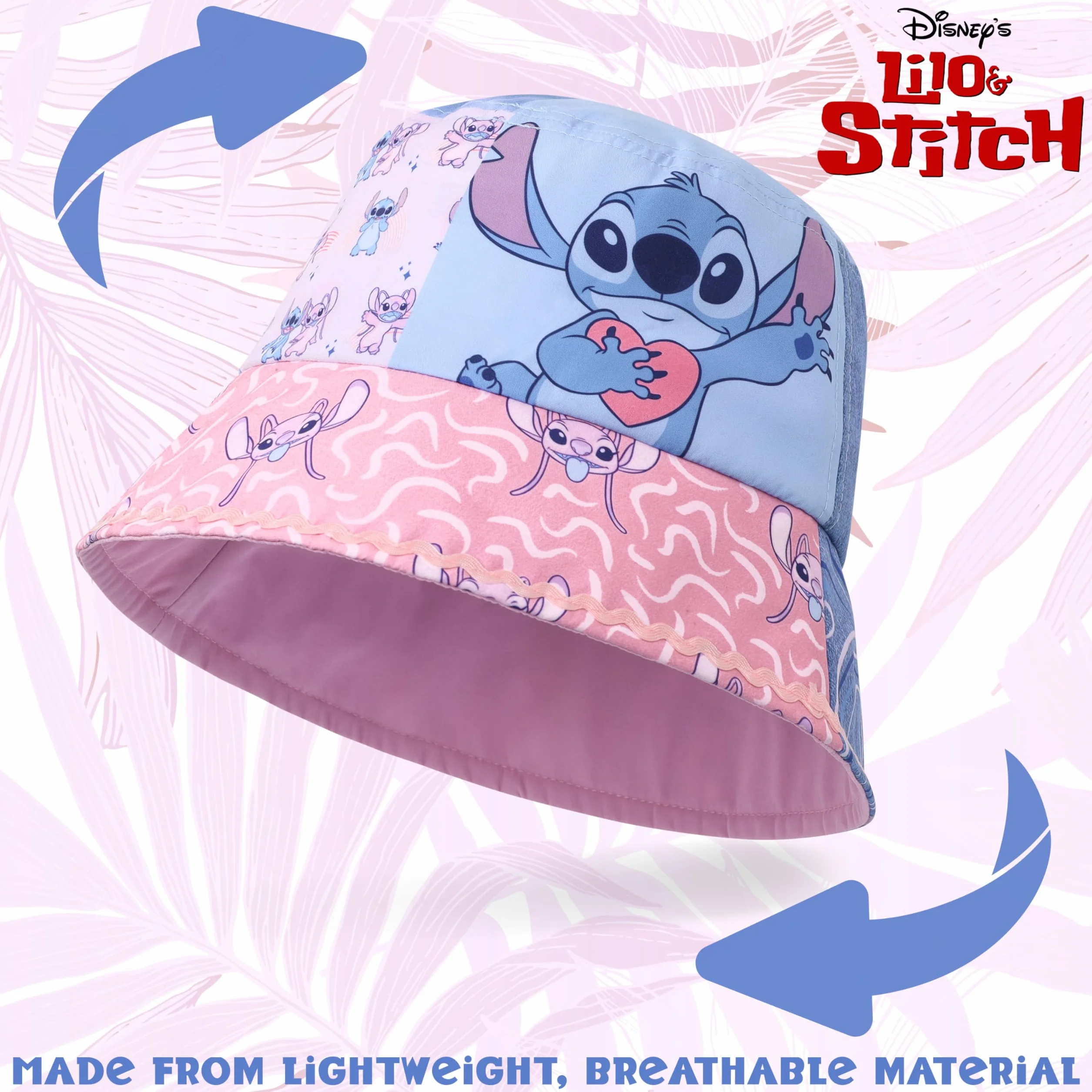 Disney Stitch Cappello Pescatore Bambina Sole Cappellini Bambini Estate
