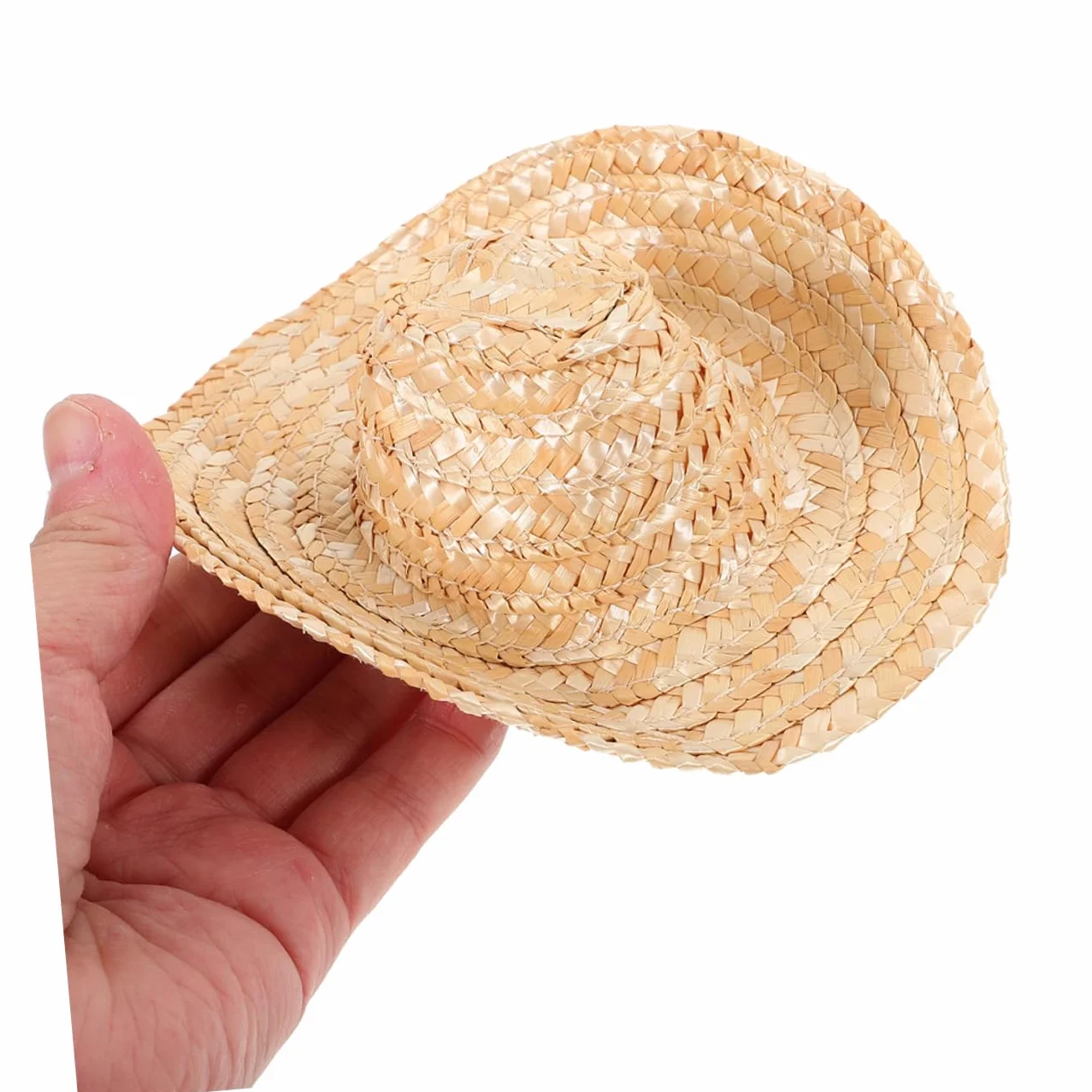Gadpiparty 2pezzi Cappello Paglia Mini Cappello Da Cowboy Western Per Bambole Decorazione Per Torta in Miniatura Accessori Per Feste Giochi Finzione