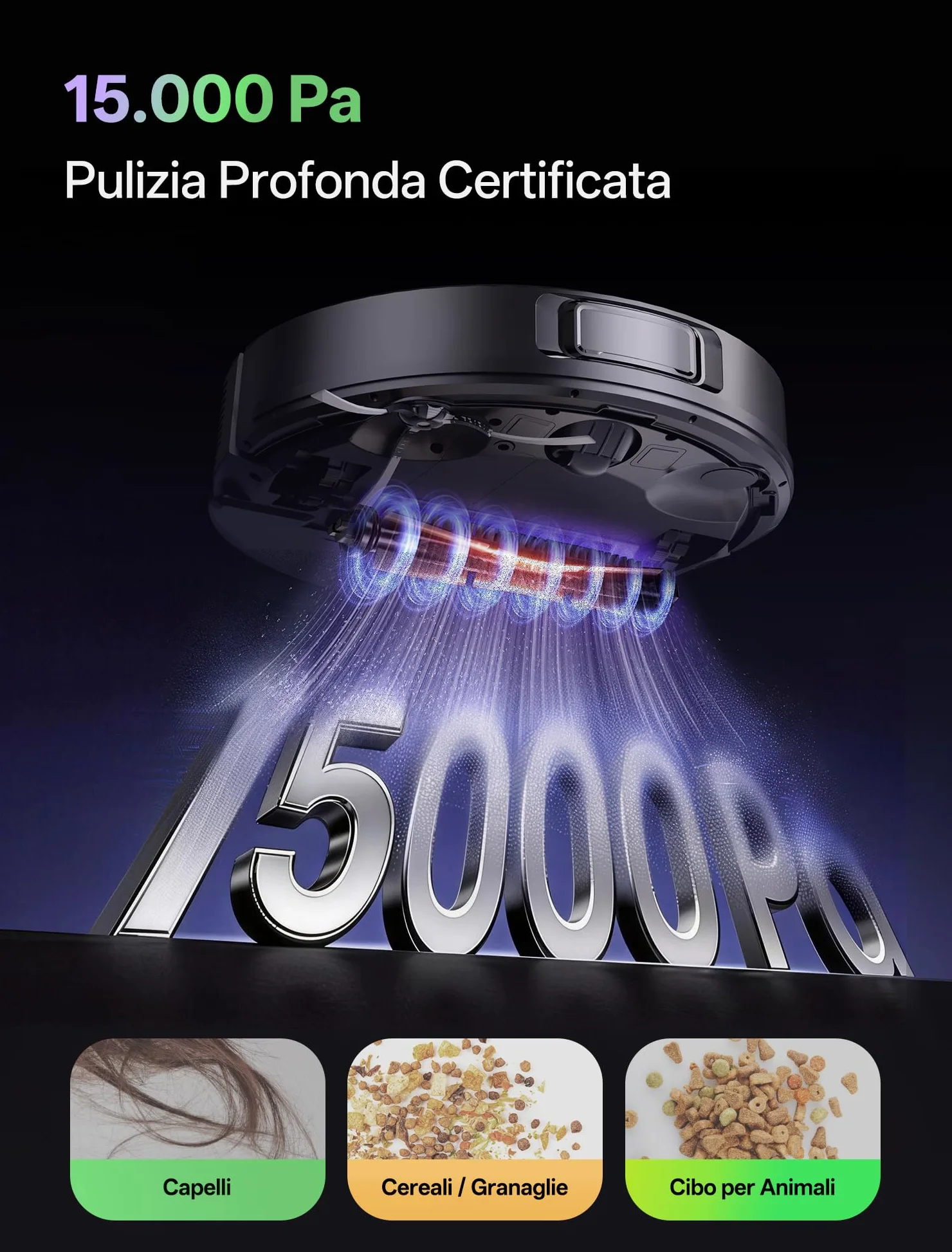 Vexilar W15 Robot Aspirapolvere Lavapavimenti con Mappatura 15000Pa,3 Ore Autonomia,Svuotamento Automatico,Senza Sacco,Aspirapolvere Robot Lavapavimenti Mappatura con Stazione per Tappeti/Pavimenti