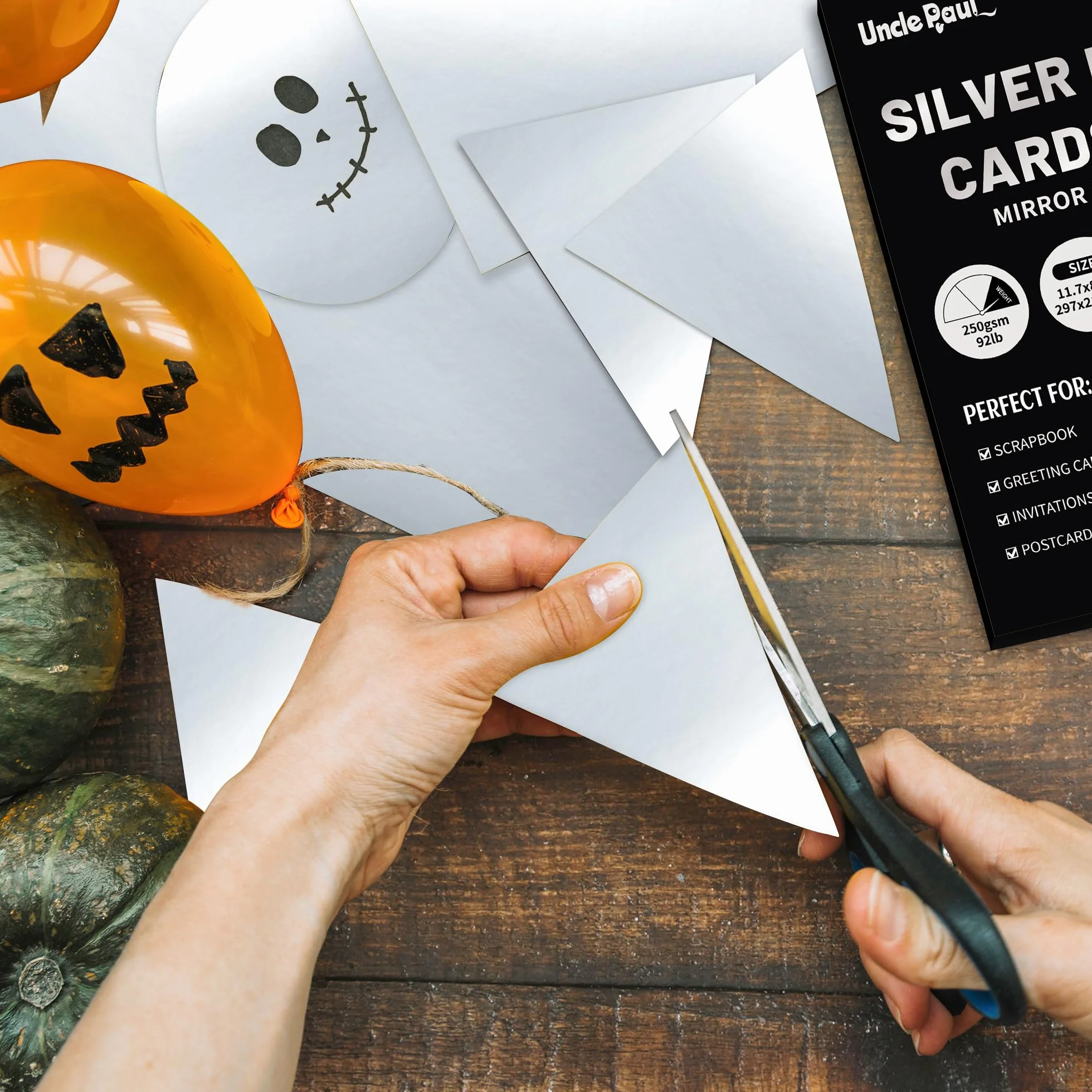 Carta cartoncino effetto specchio argentato A4 250 g/m² 25 fogli metallizzata