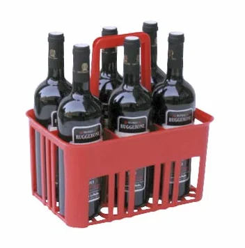 Cestello portabottiglie 6 posti rosso Mobil Plastic