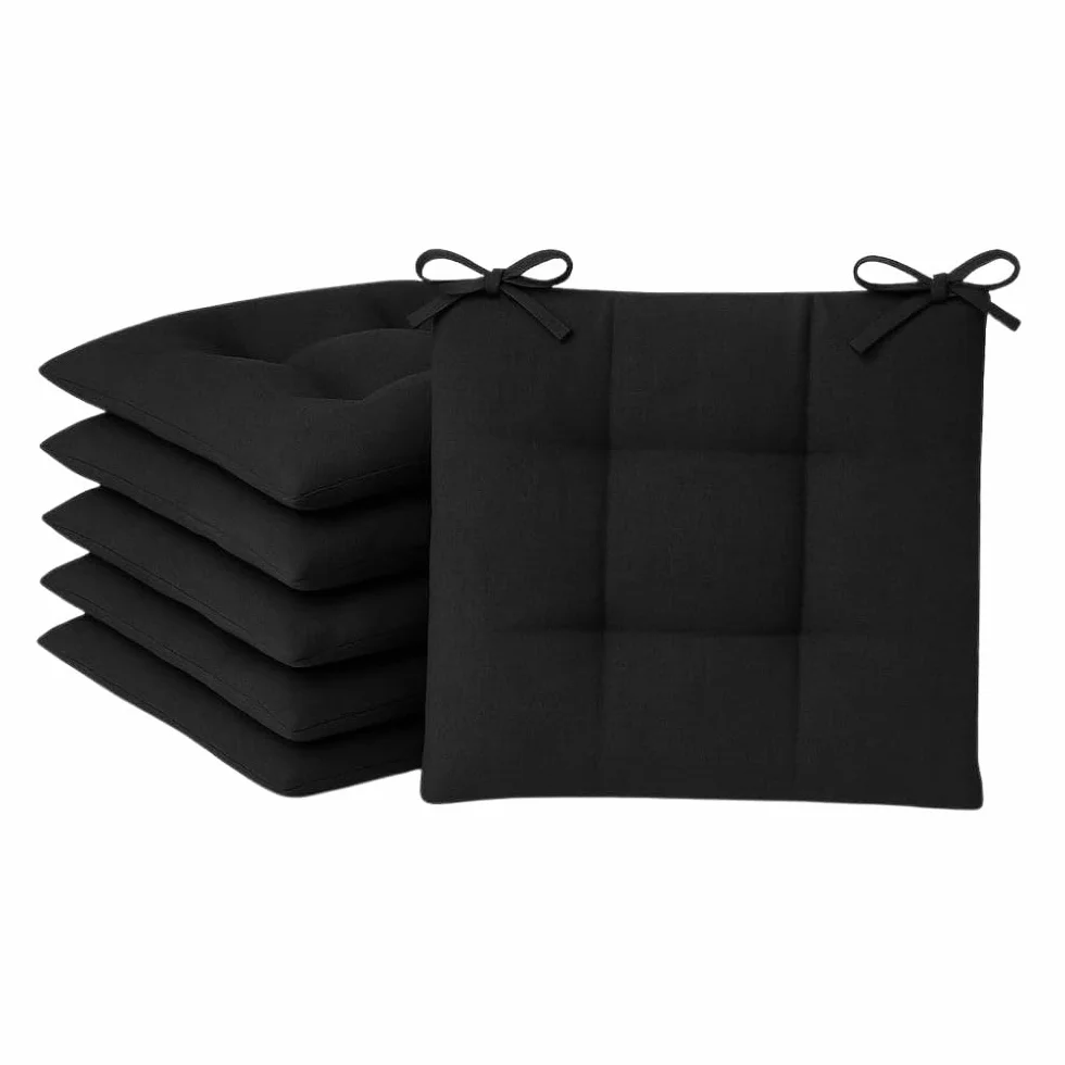 Generico FORTE Cuscini Sedie Cucina Set da 6 40x40 Made in Italy Nero