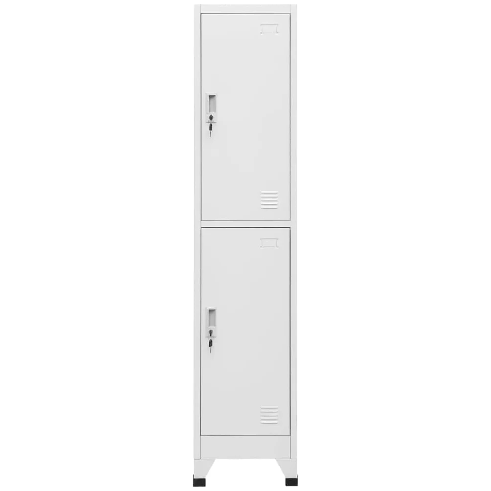 vidaXL Armadietto a 2 Scomparti 38x45x180 cm Mobiletto per Armadio Spogliatoio
