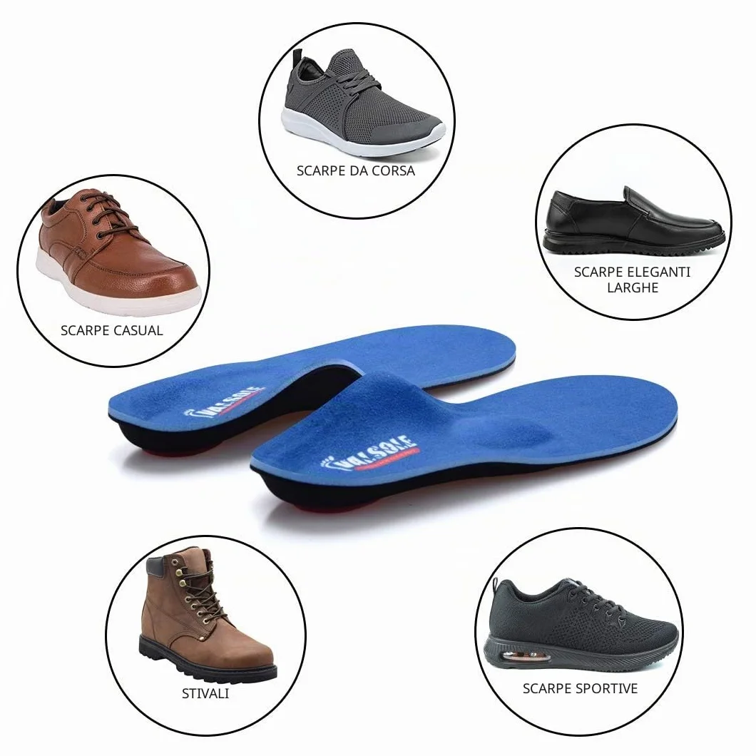 VALSOLE Solette Ortopediche Supporto Arco Plantare Fascite Plantare Uomo Donna