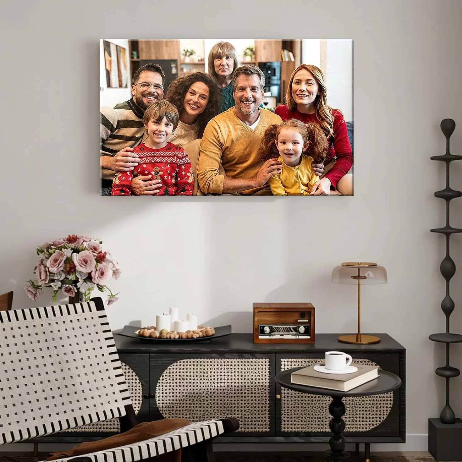 LANZOL Stampa su tela personalizzata 40x30 cm Verticale Senza Cornice Regali di Compleanno Decorazioni per la Casa