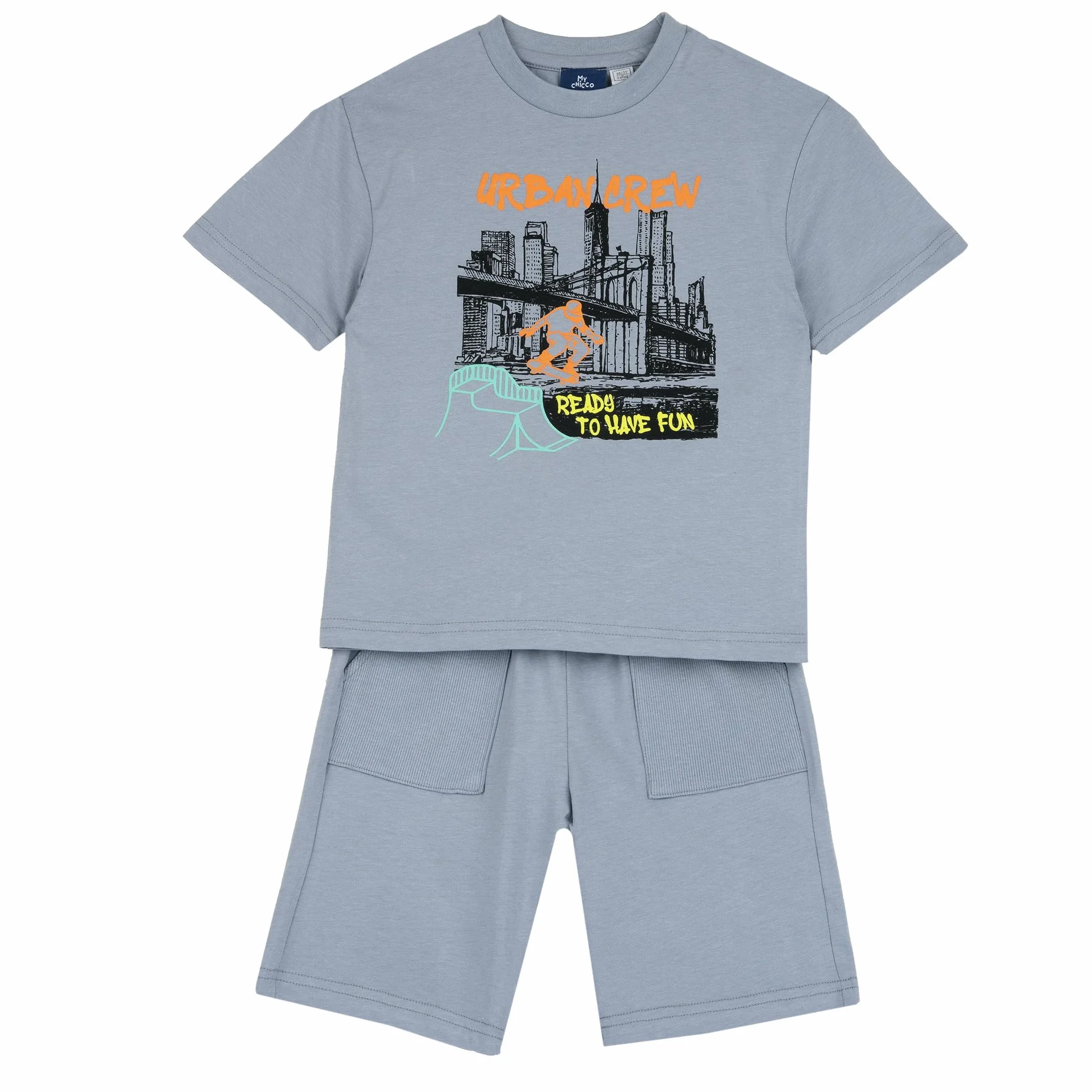 Chicco Completo Bambino T-Shirt Pantaloncini Morbido Tessuto