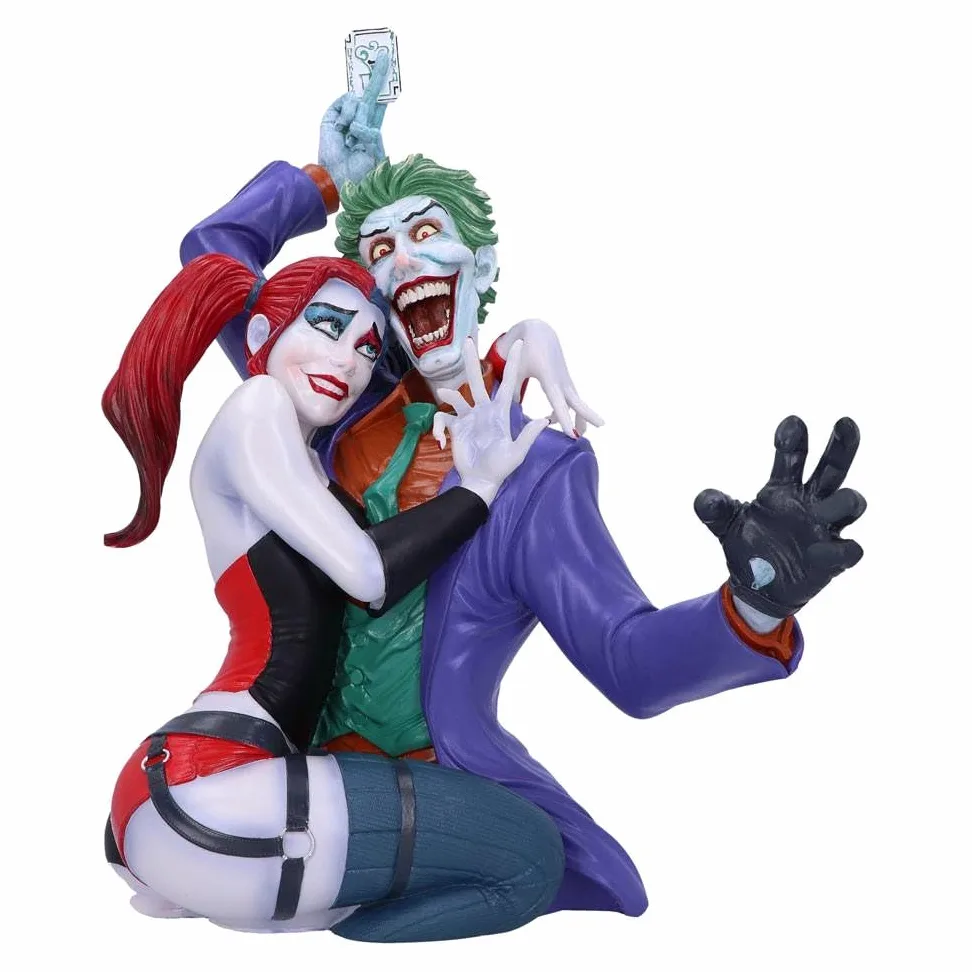 Nemesis Now Licenza Ufficiale The Joker e Harley Quinn Bust, Multicolore, 37,5 cm, 37.5cm