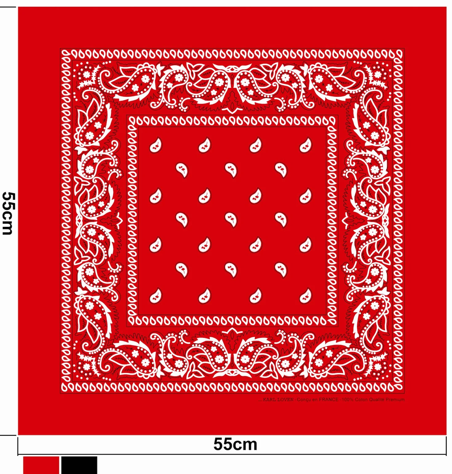 Bandana 100% cotone donna uomo bambini fazzoletto da collo motivo paisley copricapo sciarpa motociclista