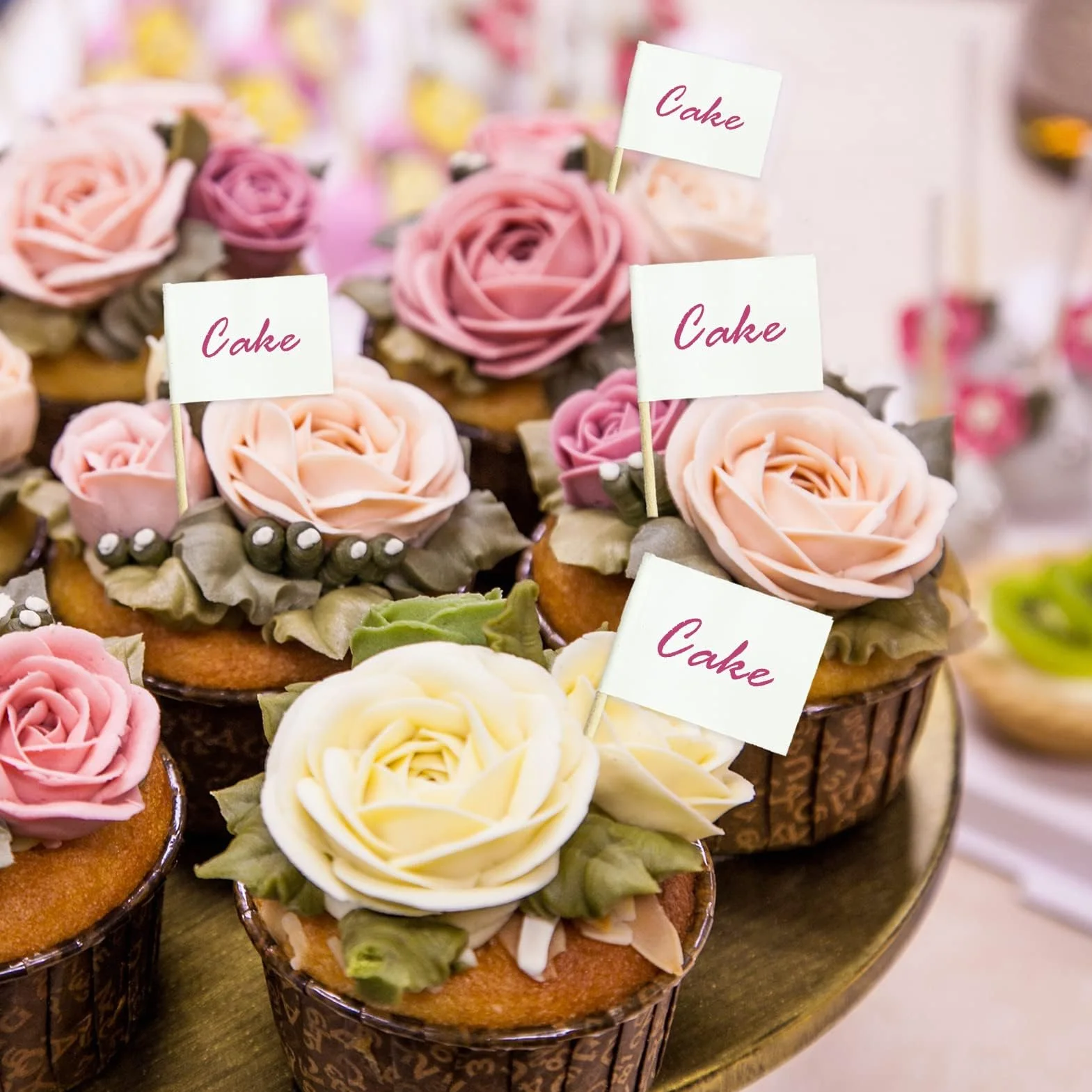Bandierine vuote kraft per stuzzicadenti mini decorazioni torte frutta feste 100 pezzi