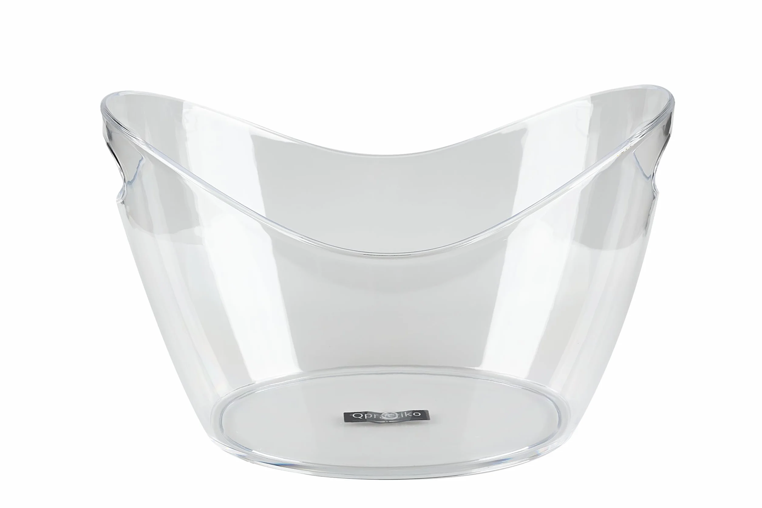 Secchio ghiaccio trasparente | 12L capacità | Manico ergonomico | Anelli salvagoccia integrati | Per vino e bevande | Riutilizzabile e resistente, Trasparente, 40,5 x 29 x 24,5 cm, Plastic