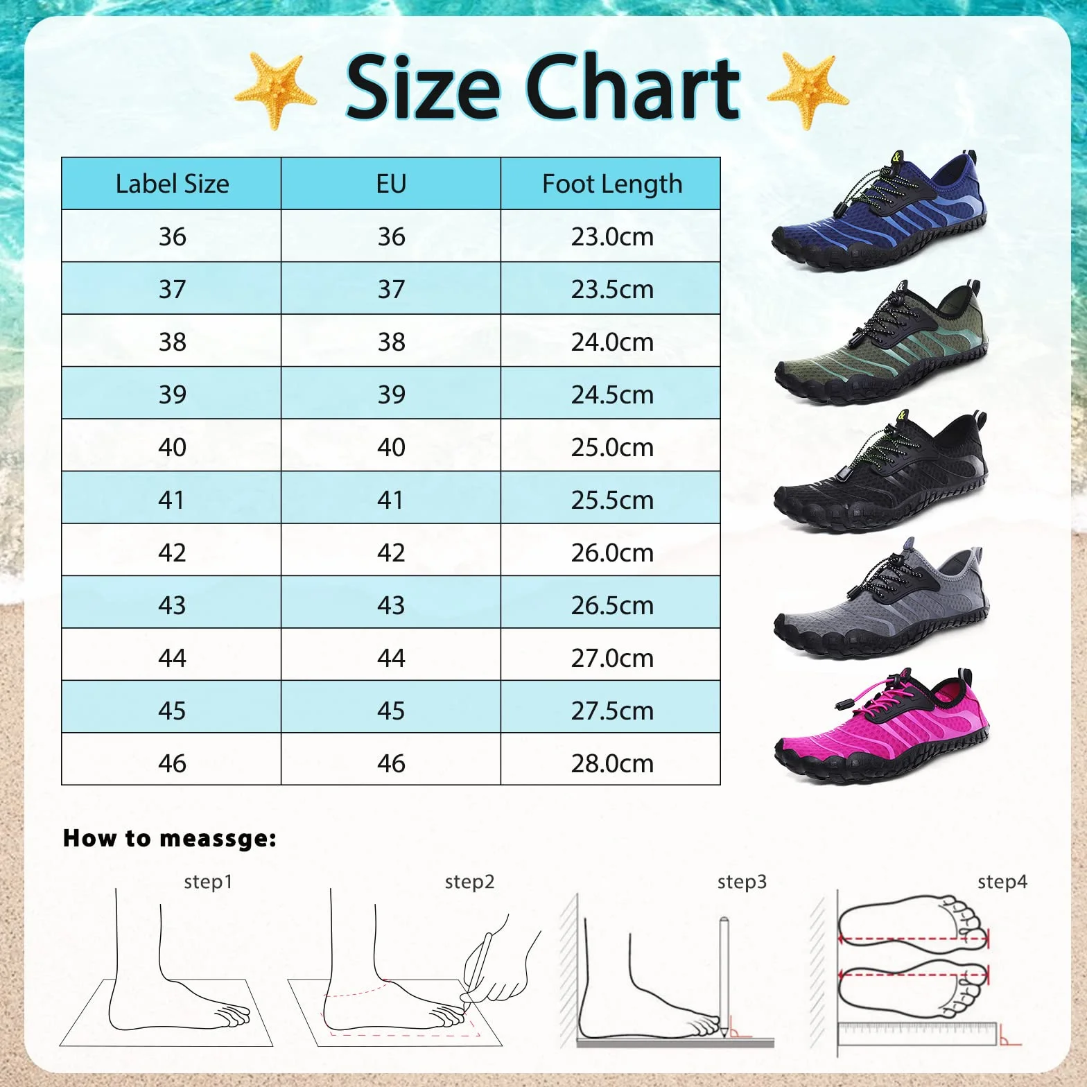 Scarpe da Acqua Unisex Uomo Donna Spiaggia Immersione Surf a Piedi Nudi Quick Dry Leggero Sport Diving Piscina