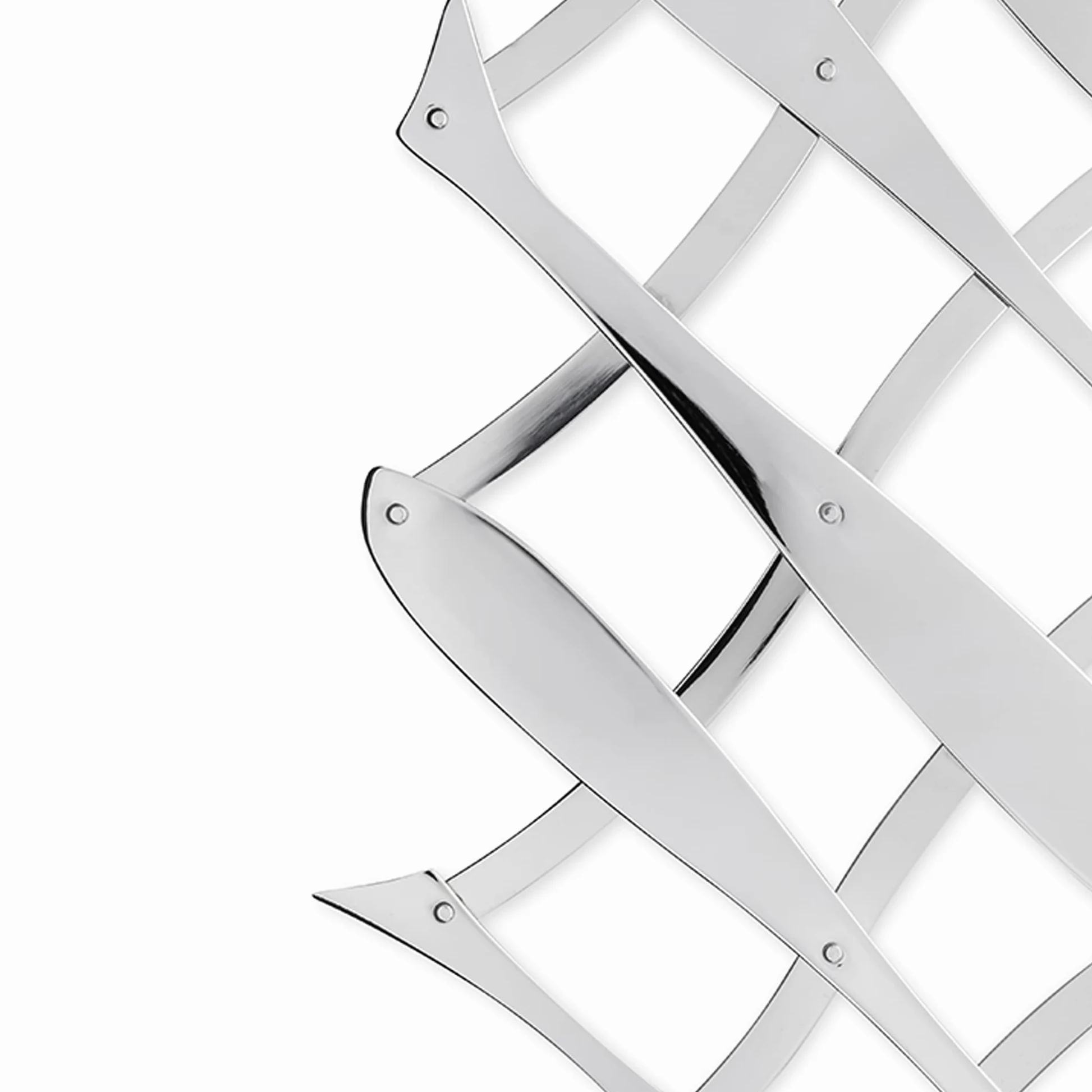 Alessi DUL03 Pescher Sottopentola Estensibile di Design in Acciaio Lucido