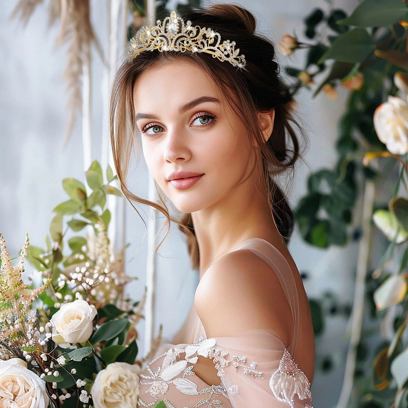 Corona Regina Principessa Tiara Cristallo Nozze Donne