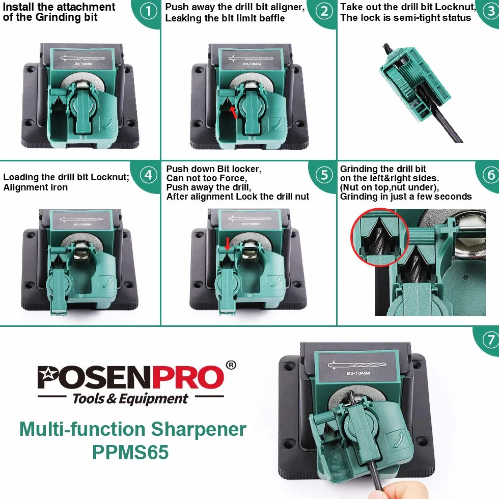 POSENPRO 65W Affilacoltelli Elettrico Universale Multifunzionale per Coltelli, Forbici e Trapani