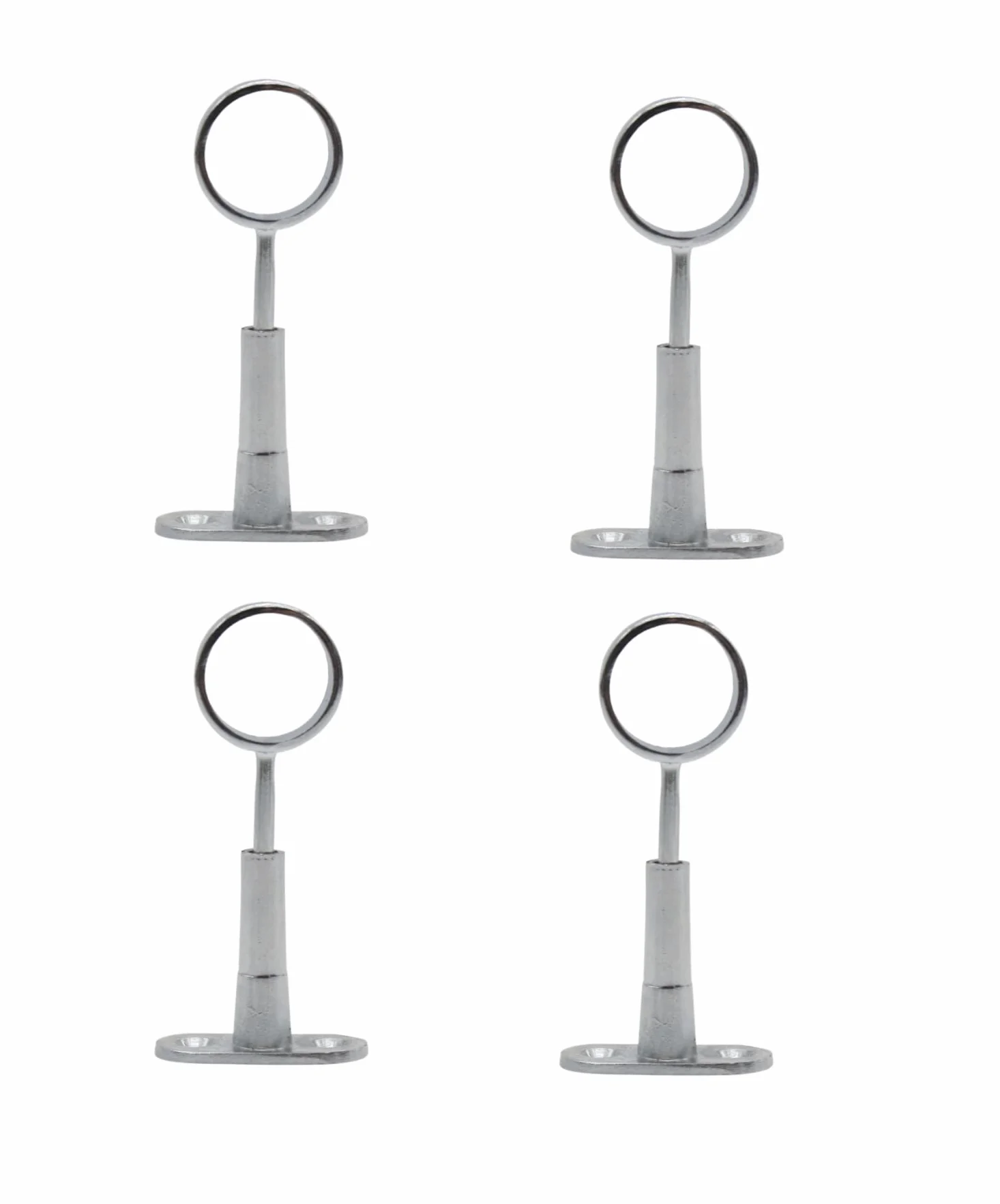 DOJA Barcelona Supporto per Asta Armadio Rotondo Ø25mm 4Pz Reggitubo Armadio Rotondo per Soffitto