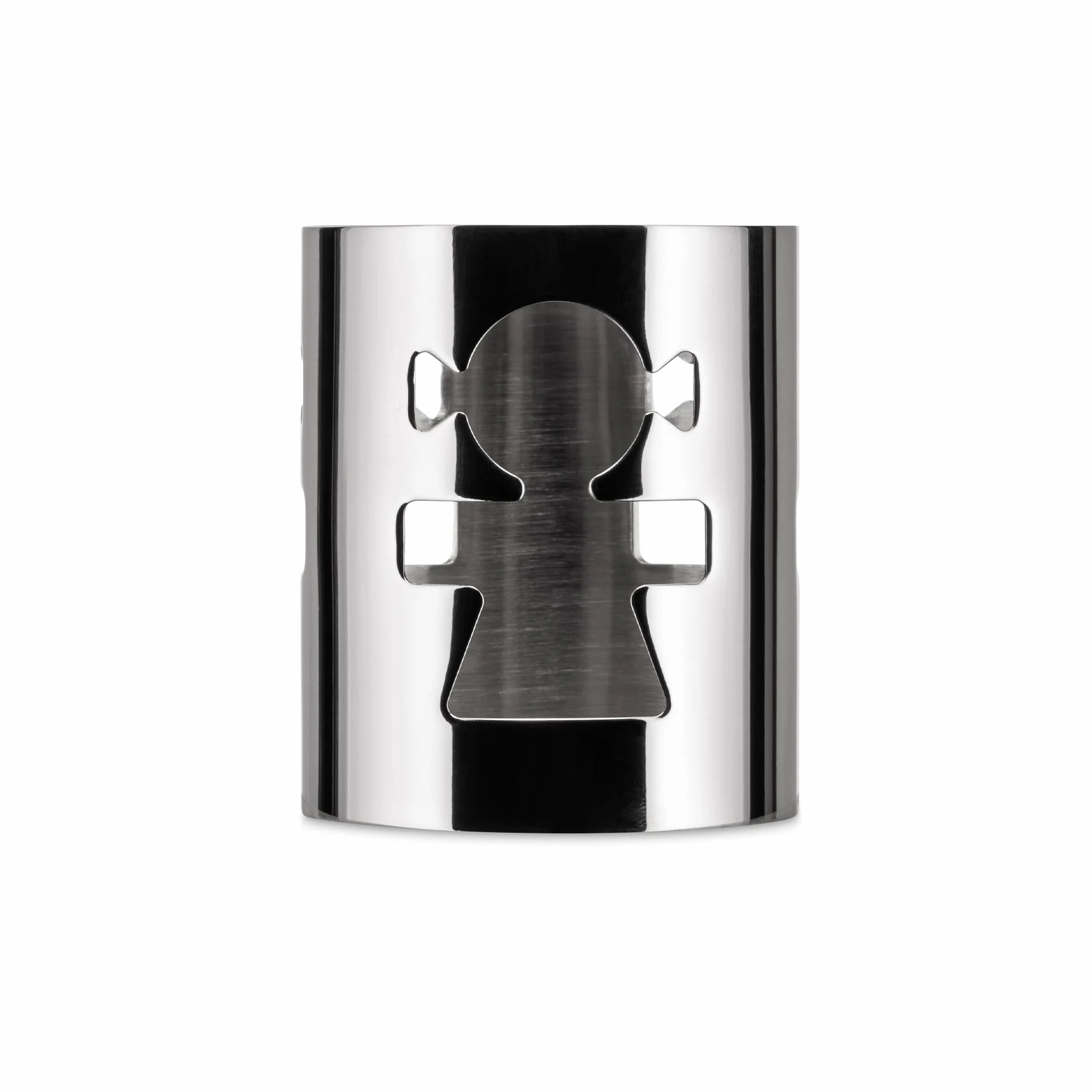 Alessi Girotondo Portatovaglioli Donna Traforato in Acciaio Inossidabile Lucidato A Specchio, 5.1 x 5.1 x 7.6 cm