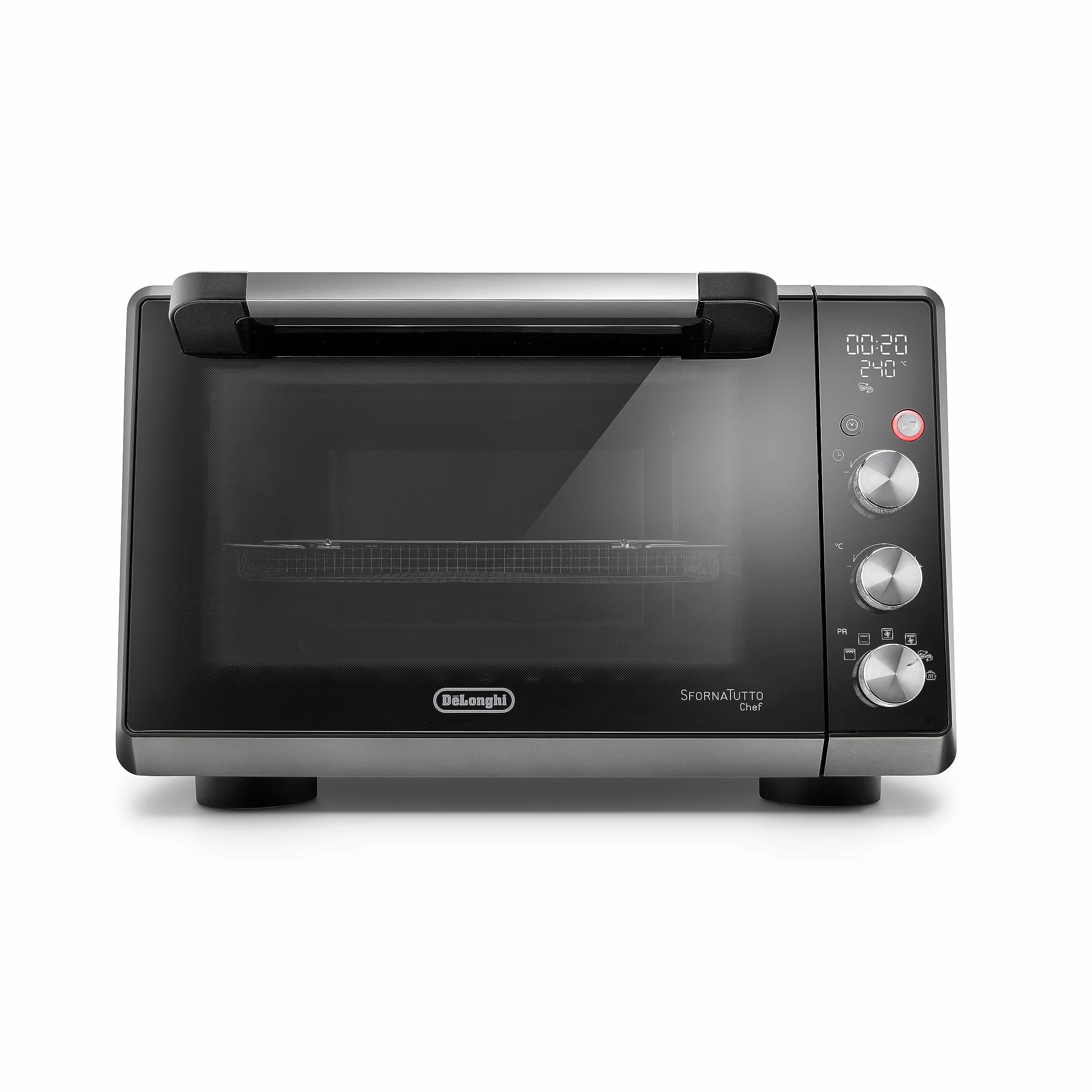 De'Longhi Sfornatutto Chef DO34326 Forno Elettrico Ventilato 34L 2000W 6 Funzioni Cottura Friggitrice ad Aria Nero