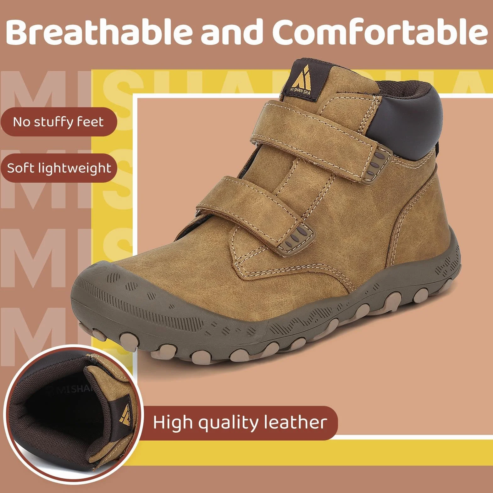 Mishansha Bambino Scarpe da Trekking Antiscivolo Escursionismo Traspiranti Gr.24-38 EU