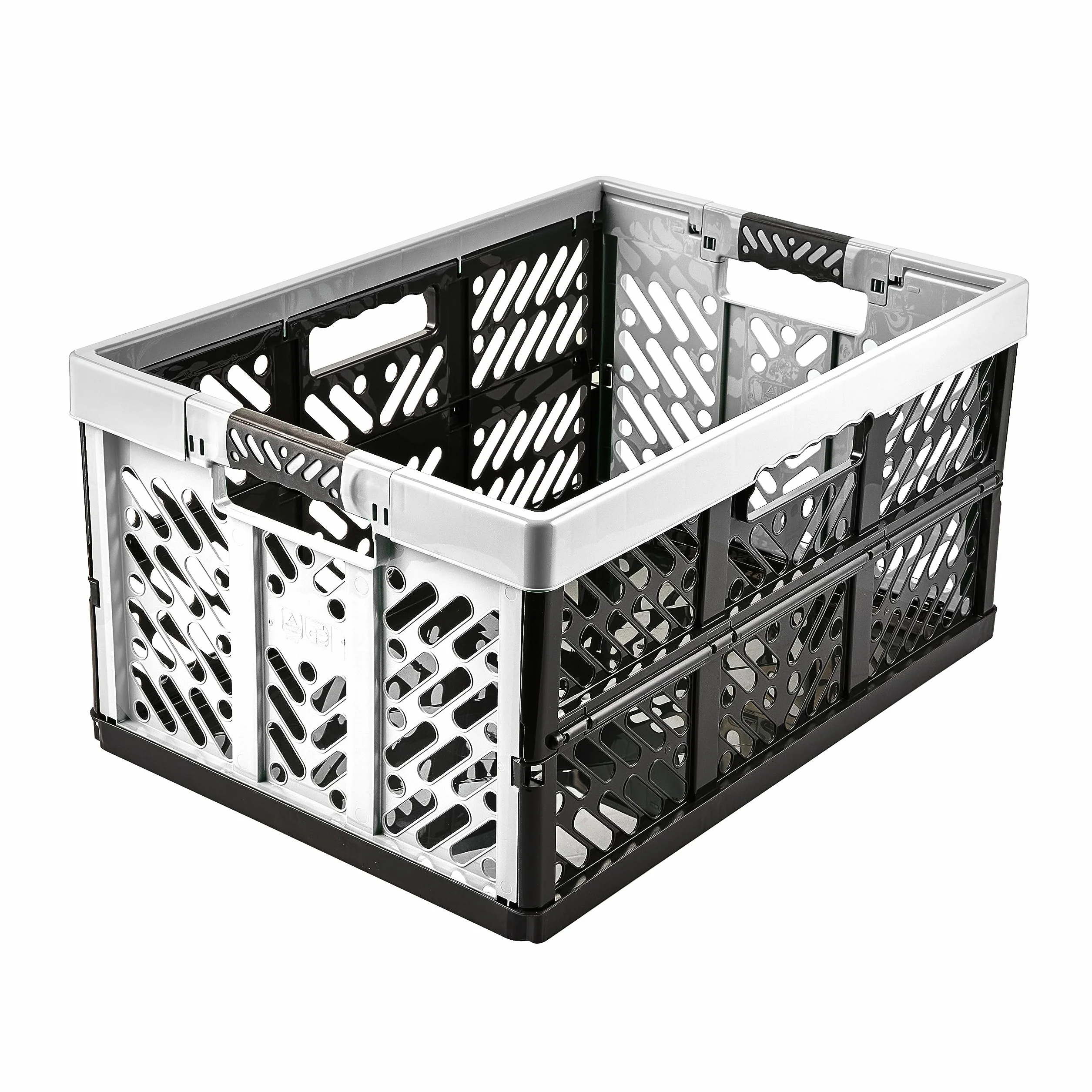 Keepper Robusti Box Contenitori Pieghevoli 54x37x28 cm 45 L Grigio Chiaro