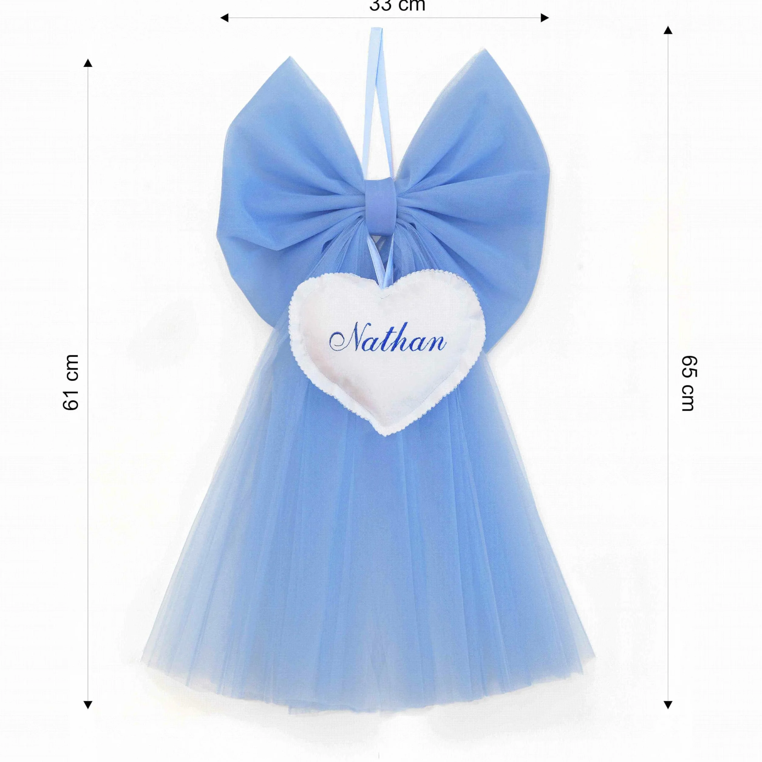 Fiocco Nascita Bimbo Personalizzato Azzurro con Nome